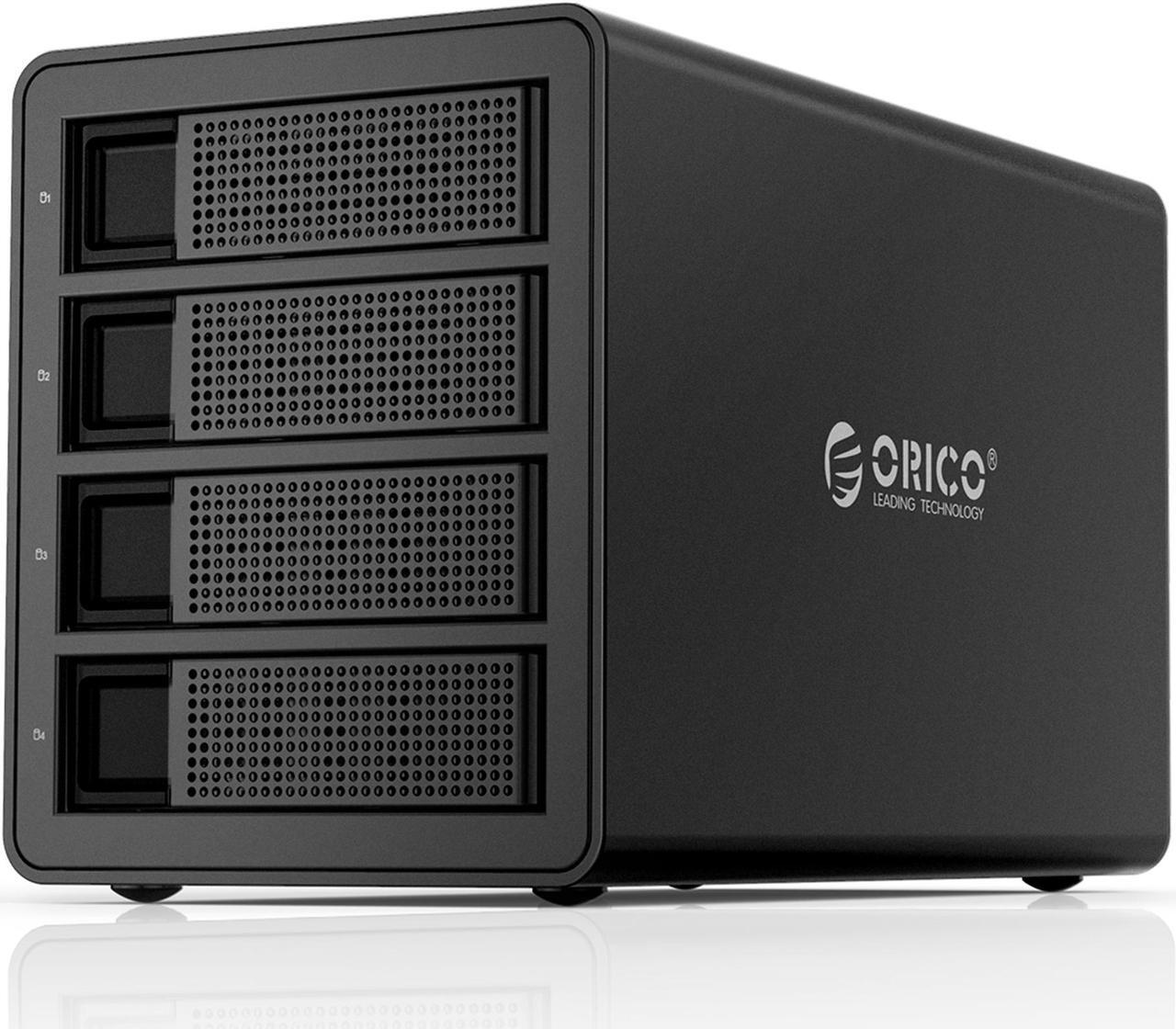 Main image of ORICO 4 Bay Daisy Chain Hard Drive Enclosure Aluminum USB3.1 Gen2 10Gbps Type-C Hard Drive Docking Station for 2.5/3.5 HDD SSD Support Storage Expansion Up to 192 TB for Data Storage