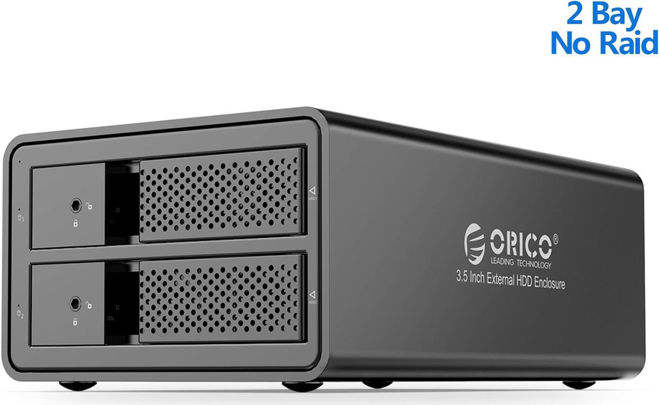 Main image of [Without RAID Function] ORICO Aluminum Dual Bay 3.5 Inch SATA to USB 3.0 HDD Docking Station Hard Drive Enclosure Case for Laptop Mac OS XP Windows [ Support UASP 8TB Max]