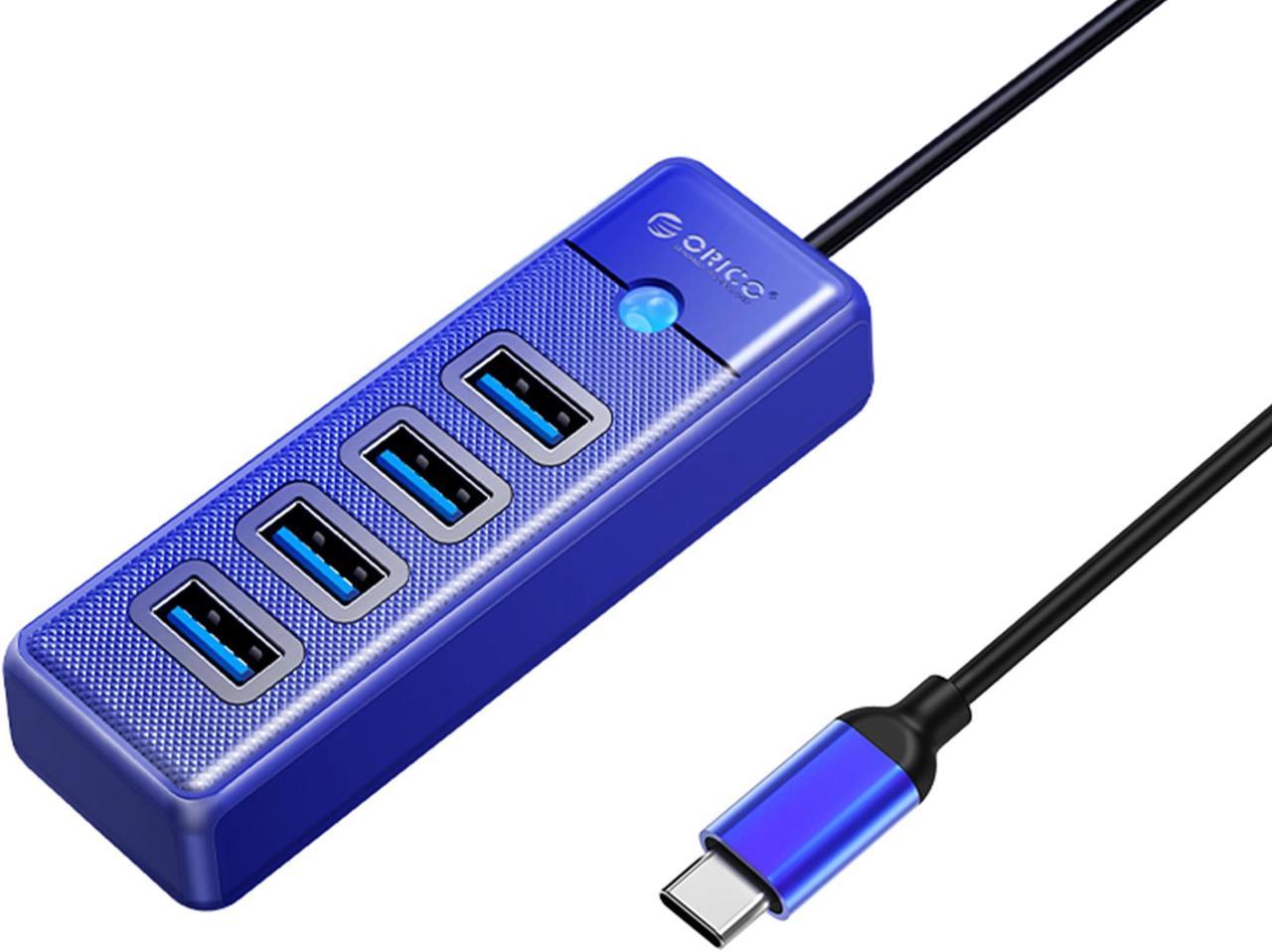 ORICO USB C to 4 Ports USB 3.0 HUB 5Gbps High Speed Multi Type C Splitter Ultra-Slim OTG Adapter For PC Computer Accessories Macbook Pro Pik  4 USB 3.0 50cm USB C Blue 4 USB 3.0 50cm USB C