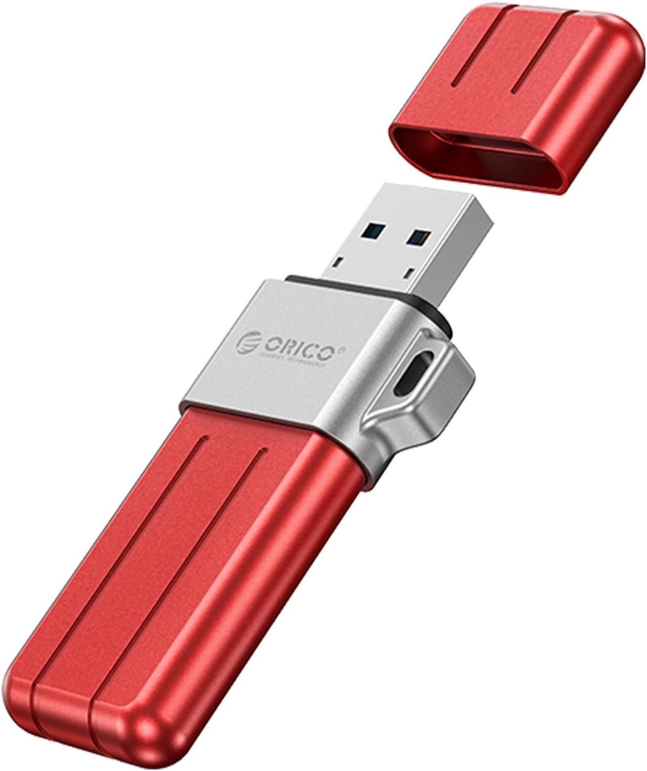 ORICO X Series USB 3.2 USB Flash Drives 32GB 64GB 128GB 256GB Pen Drive Memory Stick Metal U Disk Mini Pendrive for USB A Devices Red 32GB USB A to USB C