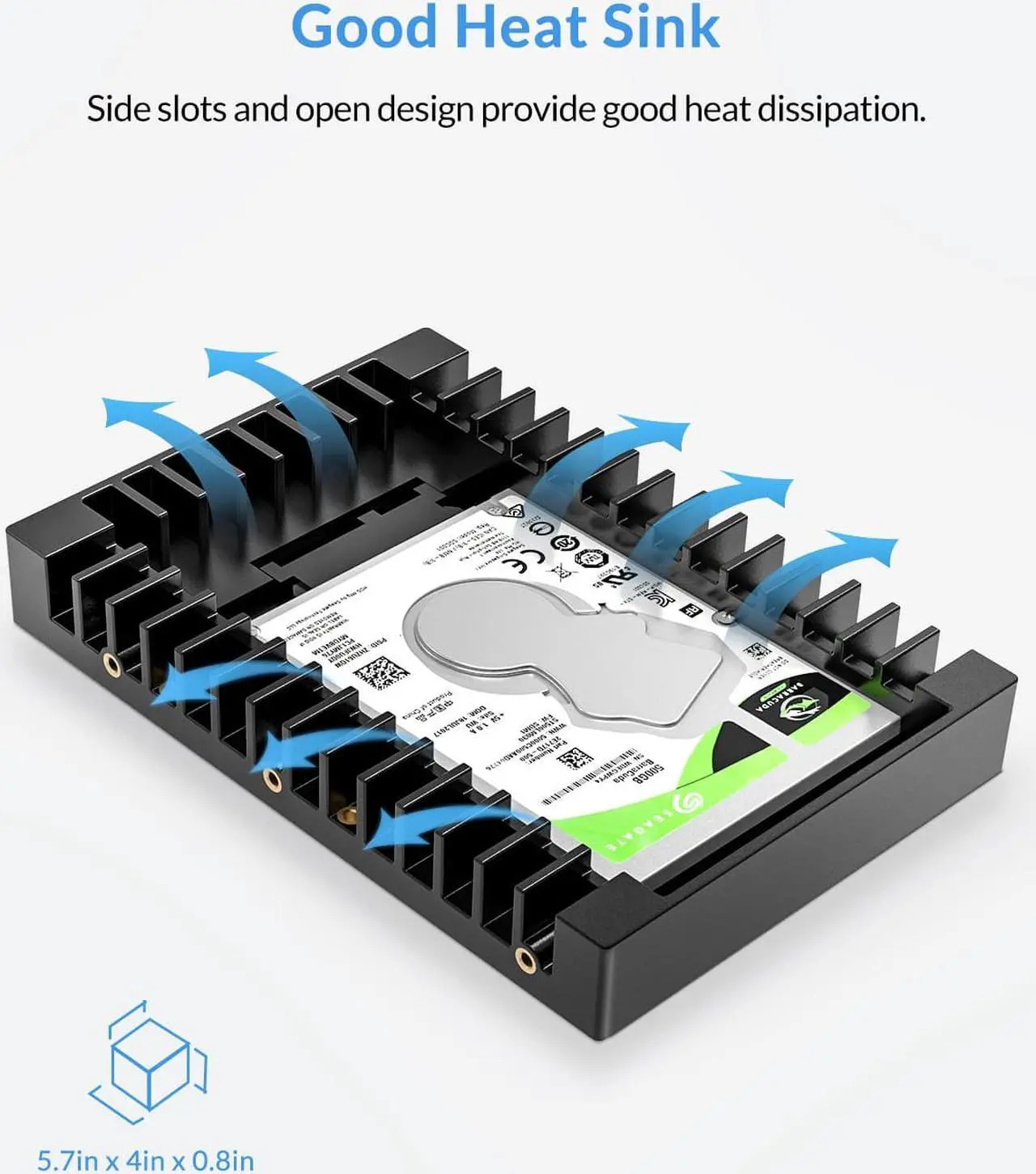 Alt view image 4 of 7 - [2Packs] ORICO 2.5 SSD SATA to 3.5 Hard Drive Adapter Internal Drive Bay Converter Mounting Bracket Caddy Tray for 7 / 9.5 / 12.5mm 2.5 inch HDD / SSD with SATA III Interface