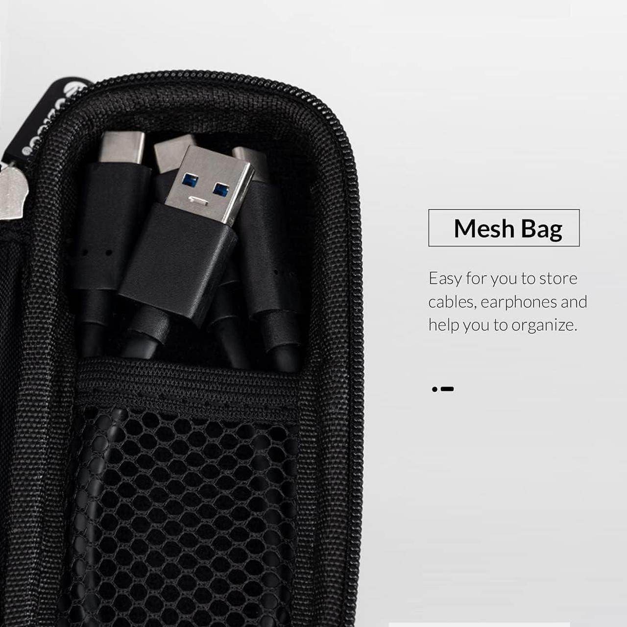 Alt view image 3 of 7 - ORICO Portable Solid State Drive Case for M.2 NVMe/SATA SSD Enclosure, Shockproof EVA Carrying Case for SD Memory Cards, Charger, Data Cable,Earphone and More-M2PH01