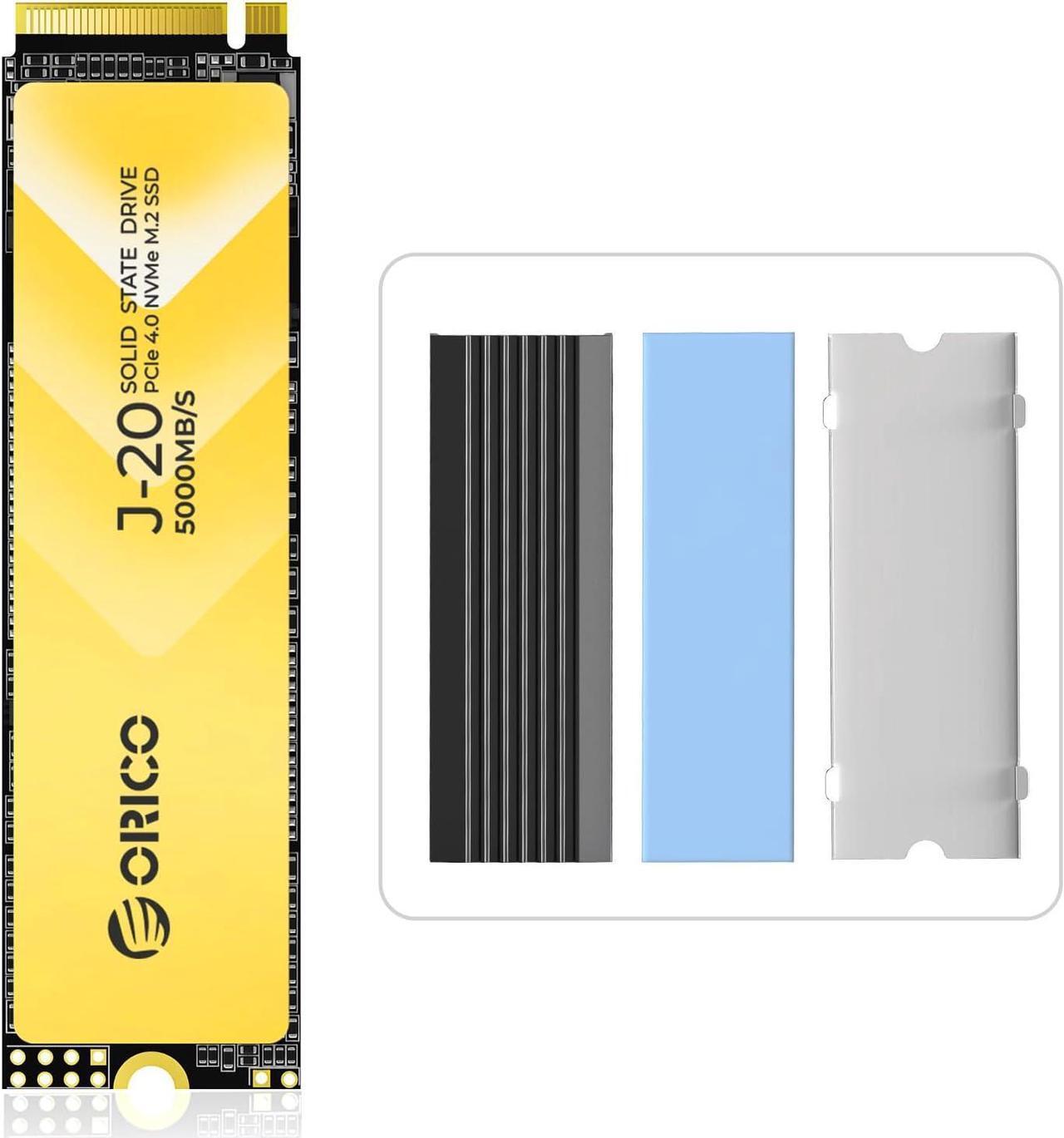 Main image of ORICO 2TB NVMe SSD, M.2 NVMe SSD PCIe Gen4x4 2280, 3D NAND Internal Solid State Drive, Read Speed up to 5200 MB/s, Compatible with PS5, Storage for PC, Desktop and Laptops-J20