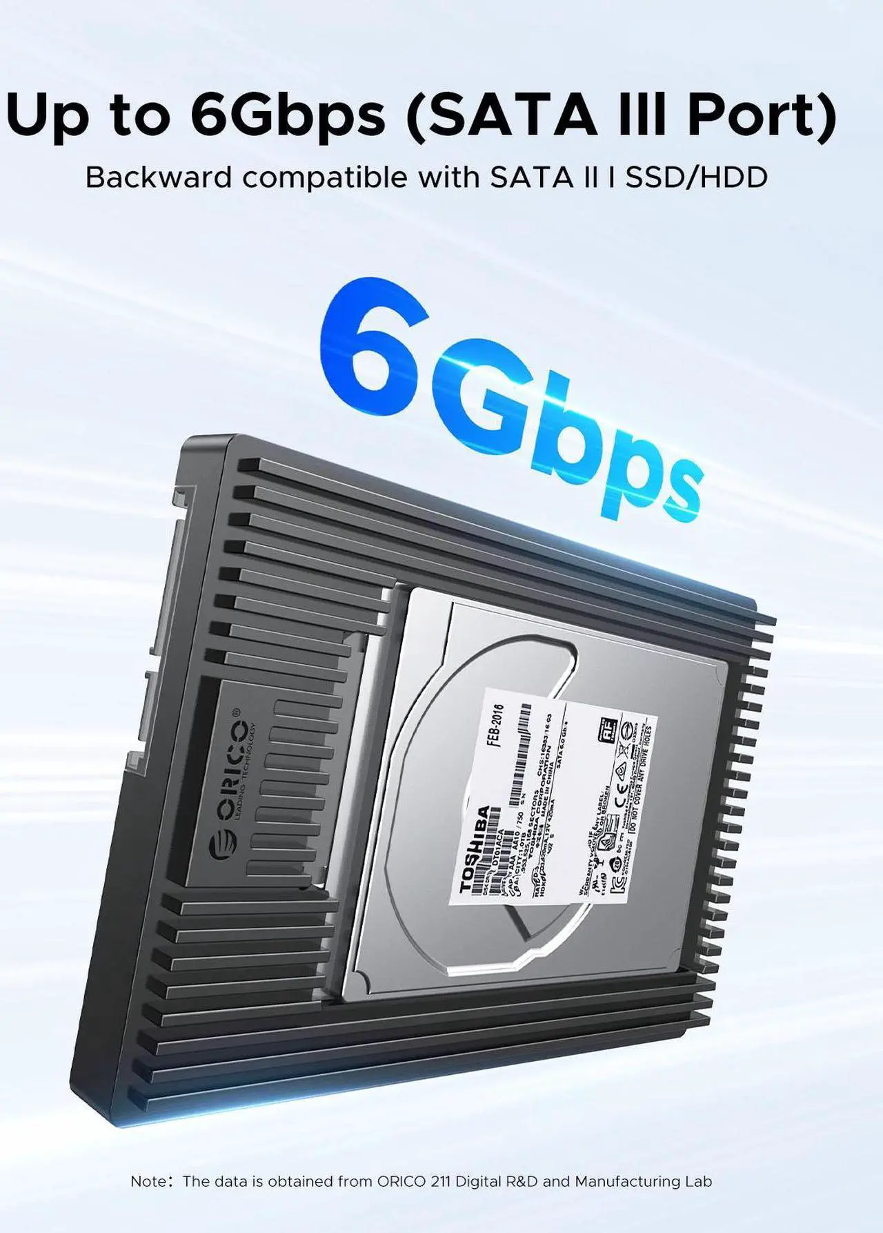 Alt view image 6 of 7 - ORICO NEW 2.5 SSD SATA to 3.5 Hard Drive Adapter Internal Drive Bay Converter Mounting Bracket Caddy Tray for 7 / 9.5 / 12.5mm 2.5 inch HDD / SSD with SATA III Interface(D2SS-6G)