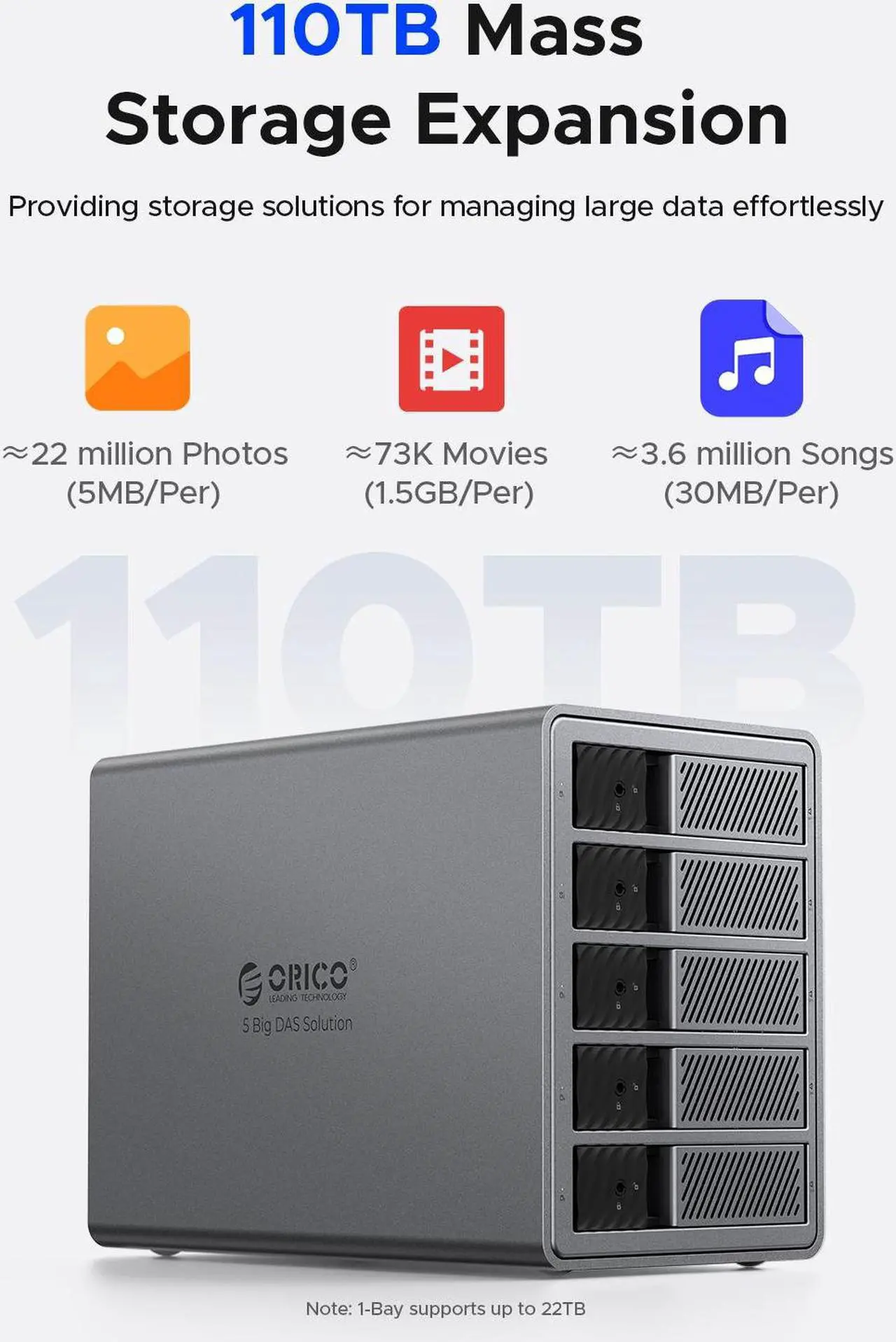 Alt view image 4 of 7 - ORICO 2 Bay 3.5" Hard Drive Enclosure USB3.0 5Gbps DAS PRO with RAID 150W Power Build-in Cooling Fan for Business User Aluminum  (9828RU3)