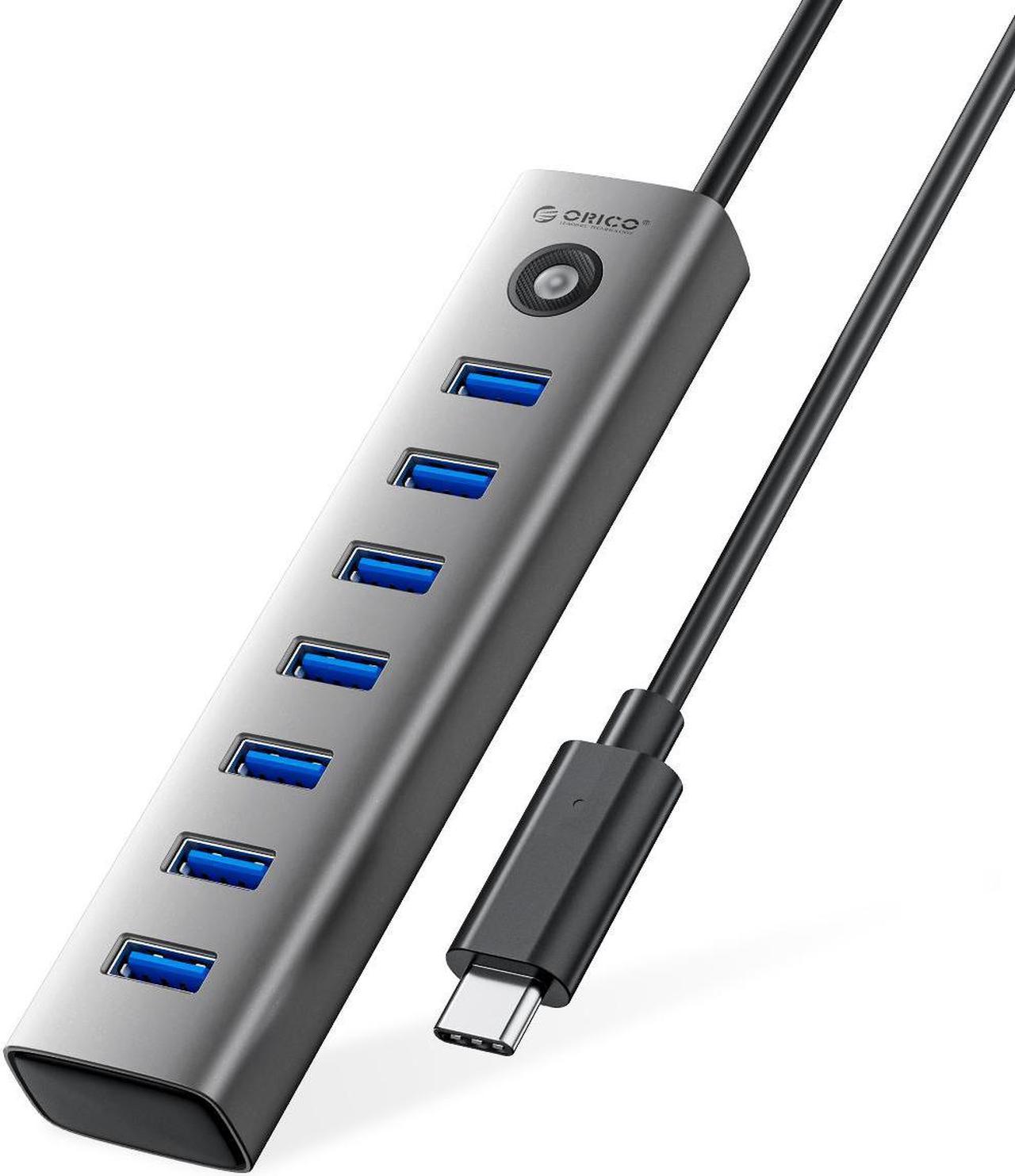 ORICO 7-port USB 3.0 hub adapter Type-C Splitter 5Gbps high-speed compatible with laptops and desktops(CL7U)