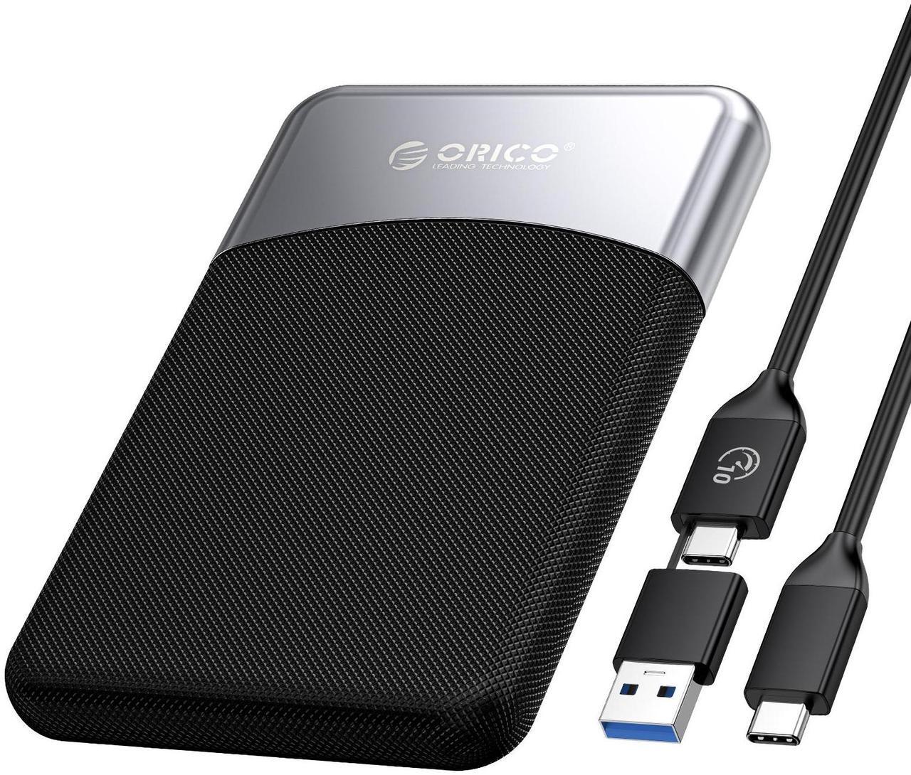 Main image of ORICO 4TB External SSD USB 3.2 Gen 1 Up to 460MB/s Portable Solid State Drive with 2 in 1 USB C Cable,Dust and Drop Resistance,for USB-C Smartphone, PC, Tablet, Labtop 4TB Black-5Gbps