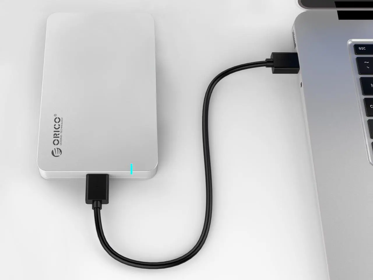 Alt view image 7 of 7 - ORICO USB 3.0 and SATA III UASP Supported 2.5-inch SATA Hard Drive External Enclosure - Sliver (2569S3-V1)