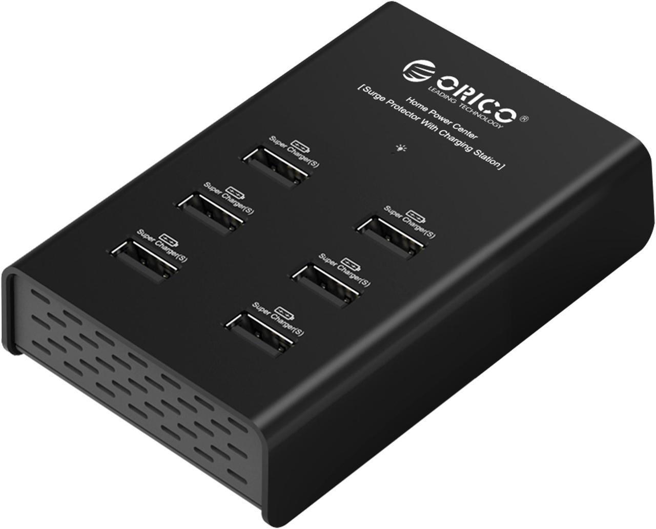 ORICO DUB-6P 72W 6 Port USB Charging Station - Black