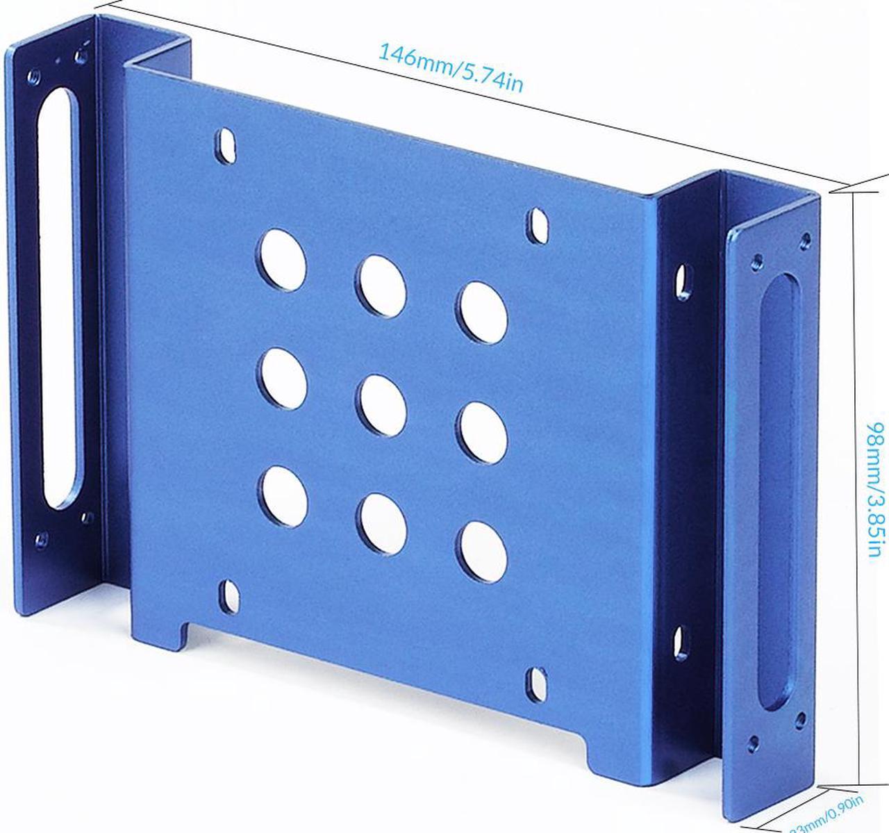 Alt view image 12 of 13 - ORICO AC52535-1S -BL Full Aluminum 5.25 to 3.5 or 5.25 to 2.5 SATA & IDE Hard Drive SSD Mounting Bracket Adapter Kit Bay Converter