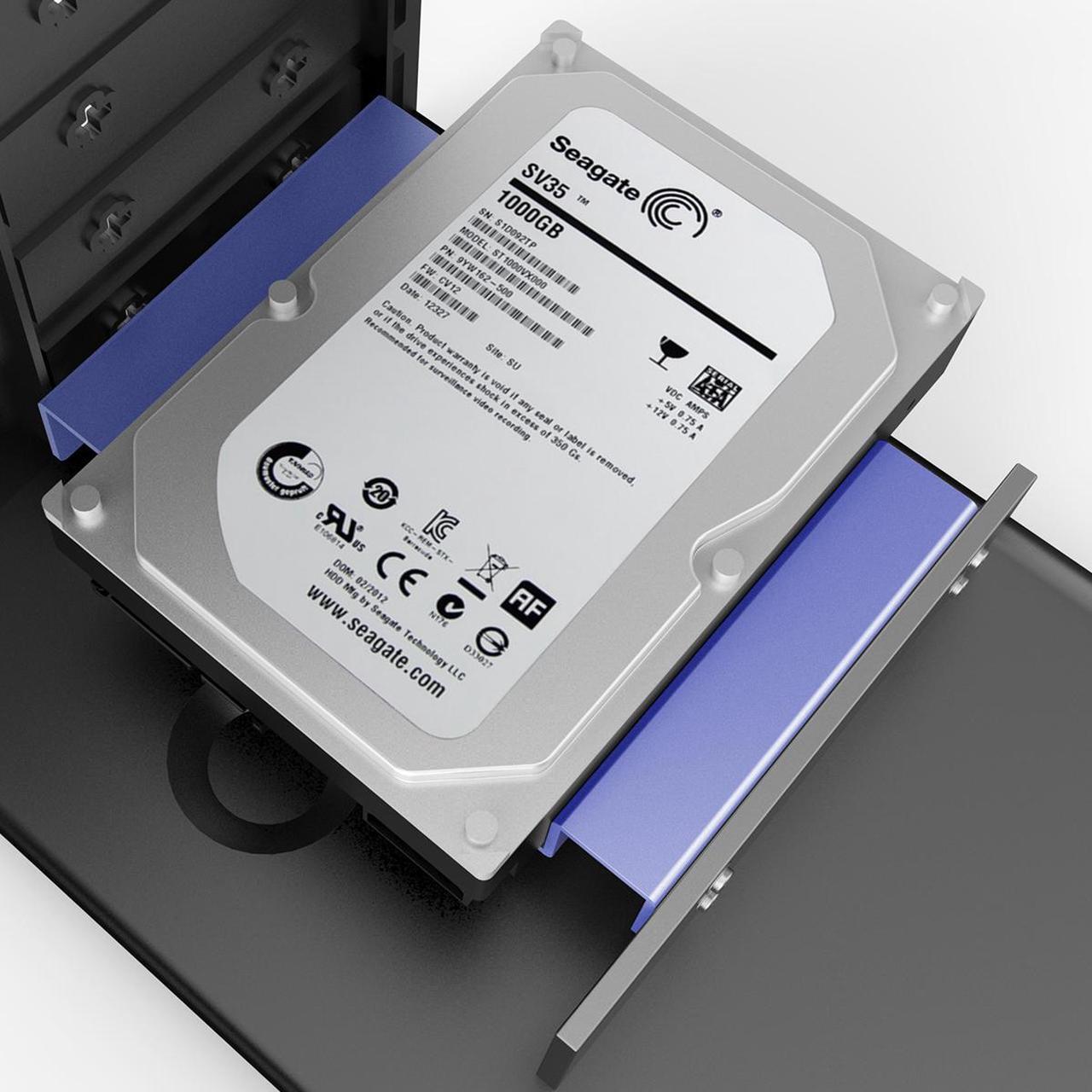 Alt view image 13 of 13 - ORICO AC52535-1S -BL Full Aluminum 5.25 to 3.5 or 5.25 to 2.5 SATA & IDE Hard Drive SSD Mounting Bracket Adapter Kit Bay Converter