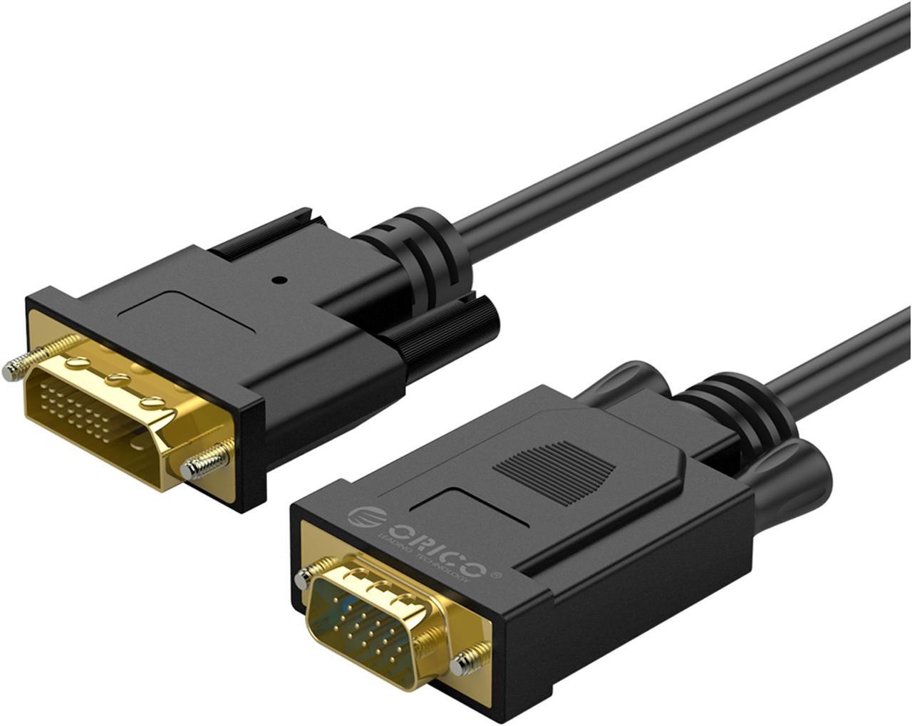 Main image of ORICO 1080P DVI-I 24+1 Male to VGA Female Cable DVI to VGA Adapter for PC/Laptop/DVD