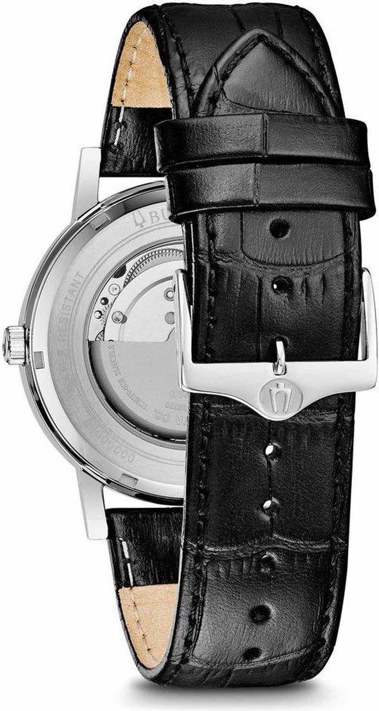 Alt view image 3 of 7 - Bulova 96C131 Classic Automatic Men's Watch Black 42mm Stainless Steel