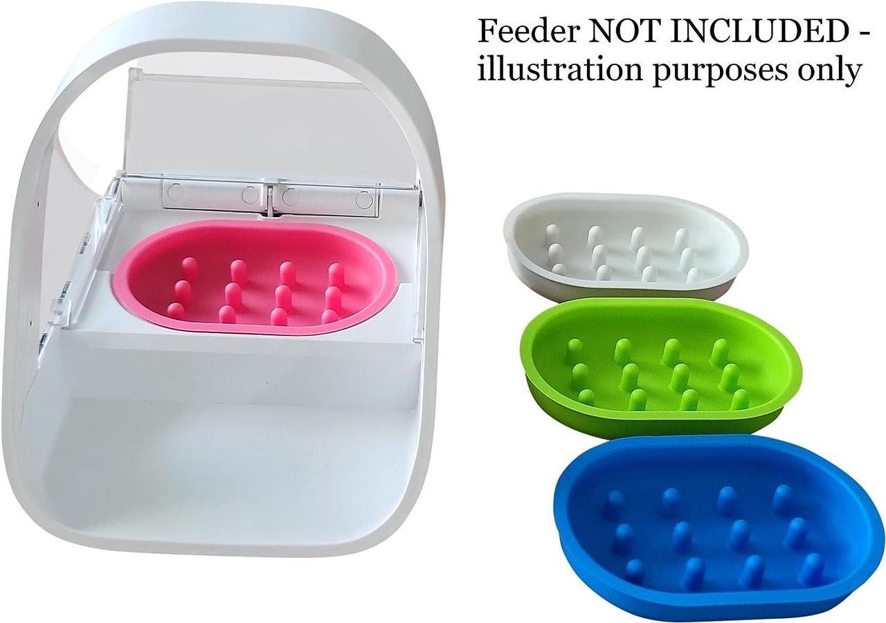 Alt view image 2 of 2 - Slow Feeder Bowl Compatible with Sureflap Surefeed Feeders - BPA Free & Dishwasher Safe Silicone Slow Feeder Bowl for Small & Med Breed, Non-Slip Puzzle Cat Food Bowl, Perfect for Fast Eaters pink