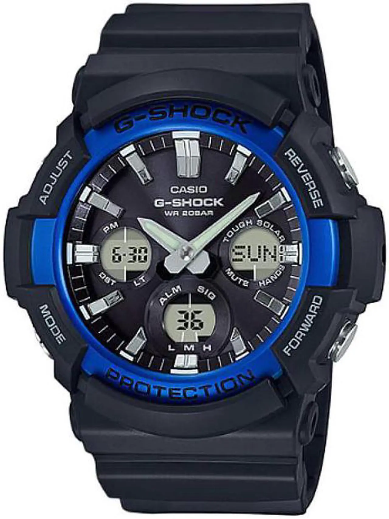 Alt view image 2 of 8 - Casio GAS100B-1A2 G-Shock Polyurethane Analog Quartz Sport Watch, Black