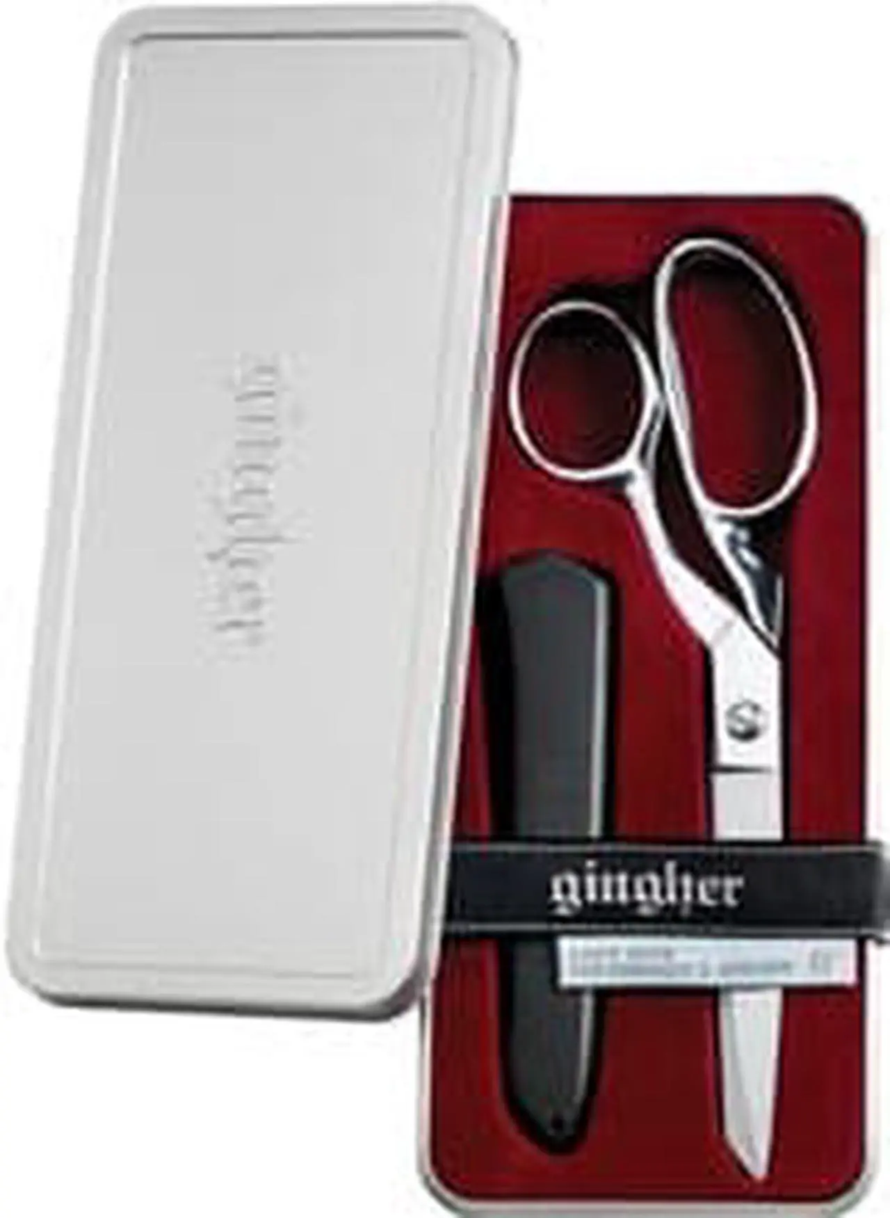Alt view image 2 of 6 - Knife Edge Bent Trimmer Shears 8"-With Molded Nylon Sheath