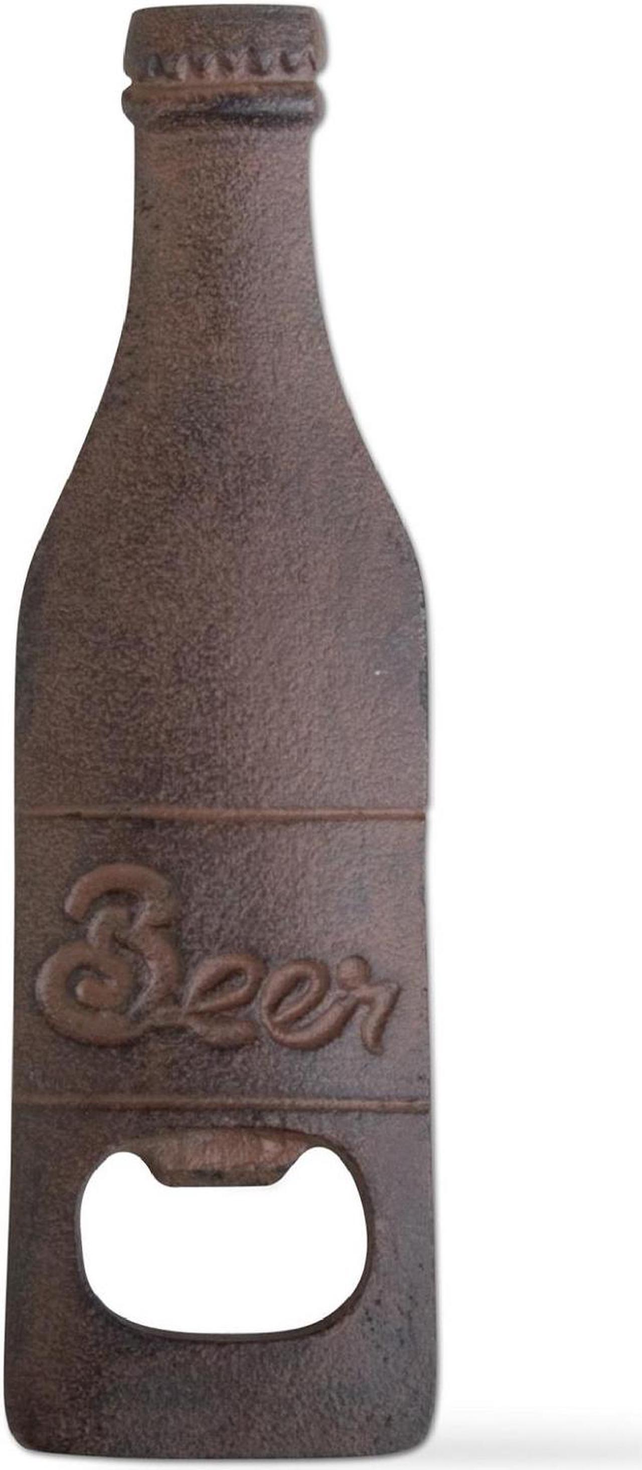 Main image of Beer Bottle Shaped Cast Iron Brown Bottle Cap Opener