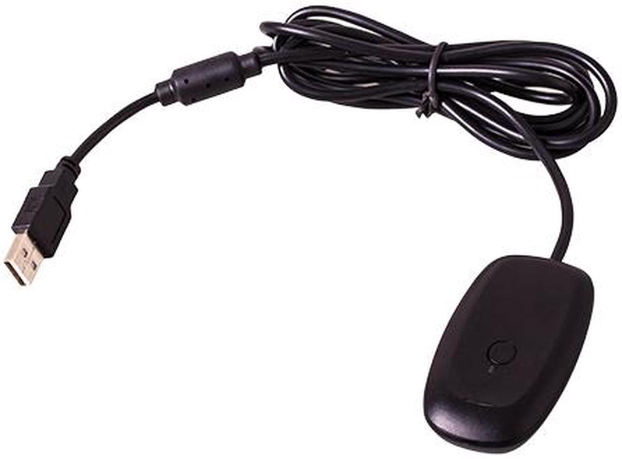 Main image of Xbox 360 Wireless Receiver (Black) - USB 2.0 Game Adapter for PC Computer Gaming and Steam Platforms Compatible with Xbox 360 Controllers