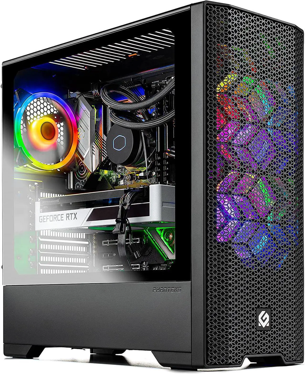 Skytech Blaze Gaming PC Desktop – INTEL Core i7 11700F 2.5 GHz, RTX 3060 Ti, 1TB NVME SSD, 16G DDR4 3200, 600W GOLD PSU, 240mm AIO, AC Wi-Fi, Windows 10 Home 64-bit