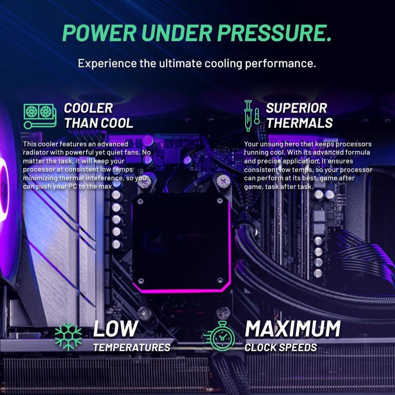 Alt view image 6 of 8 - Skytech Azure 2 Gaming PC Desktop AMD Ryzen 5 7600X 4.7 GHz, NVIDIA RTX 4070 Ti, 1TB NVME SSD, 32GB DDR5 RAM RGB, 850W GOLD PSU, 240mm AIO, 11AC Wi-Fi, Windows 11 Home 64-bit