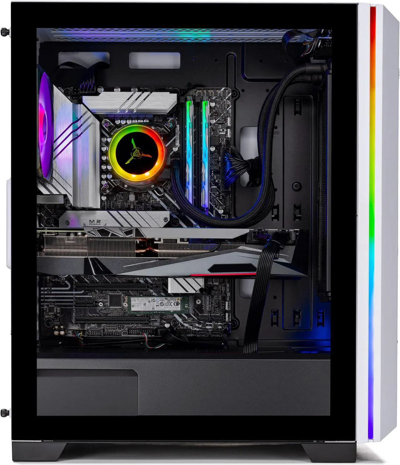 Alt view image 3 of 6 - Skytech Chronos Gaming PC Desktop INTEL Core i7 13700F 2.1 GHz, NVIDIA RTX 4060 Ti, 1TB NVME SSD, 32GB DDR5 RAM RGB, 650W GOLD PSU, 360mm AIO, 11AC Wi-Fi, Windows 11 Home 64-bit