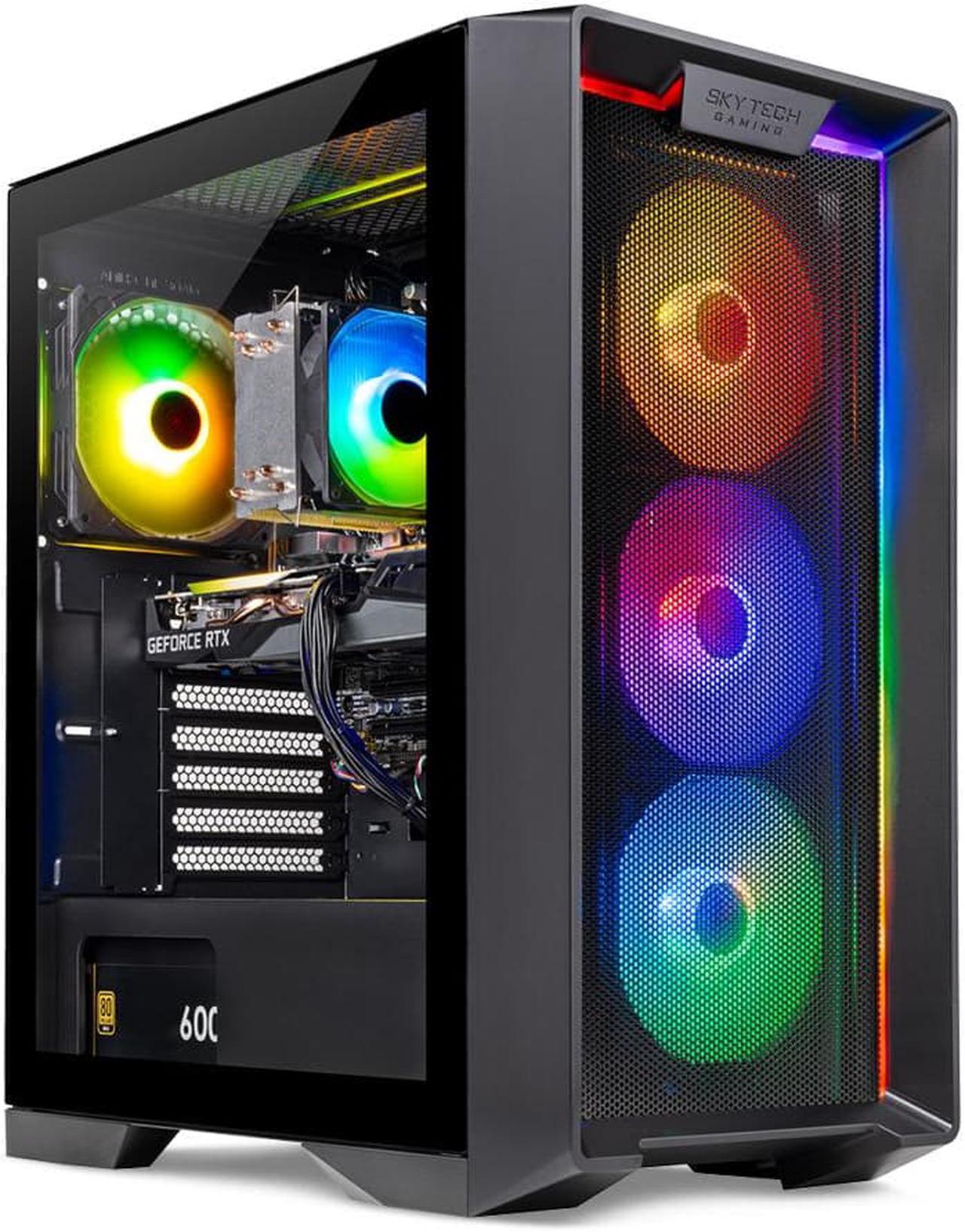 Skytech Nebula Gaming PC Desktop  INTEL Core i5 12400F 2.5 GHz, NVIDIA RTX 4060 Ti, 500GB NVME SSD, 16GB DDR4 RAM 3200, 600W GOLD PSU, 11AC Wi-Fi, Windows 11 Home 64-bit