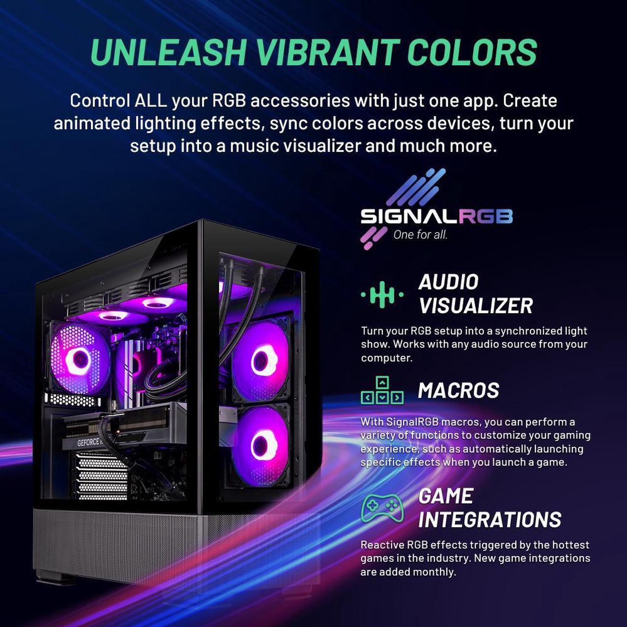 Alt view image 7 of 7 - Skytech Azure 2 Gaming PC Desktop INTEL Core i9 13900K 3.0 GHz, NVIDIA RTX 4090, 1TB NVME Gen4 SSD, 32GB DDR5 RAM RGB, 1000W GOLD PCIE 5.0 PSU, 360mm AIO, 11AC Wi-Fi, Windows 11 Home 64-bit