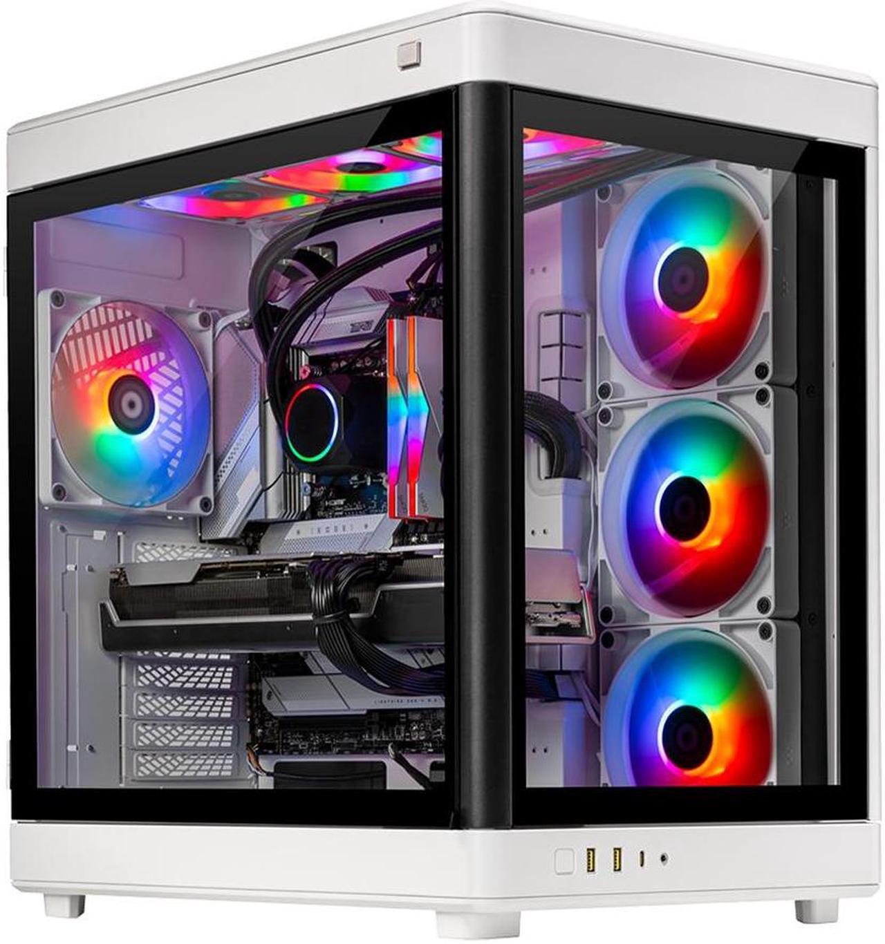 Skytech Prism Gaming PC, Intel i7 14700K 3.4 GHz, RTX 4080, 1TB NVME Gen4, 32GB DDR5 RAM RGB, 1000W GOLD ATX 3.0 PSU Wi-Fi, Win 11 Home, RGB Keyboard and RGB Mouse Included