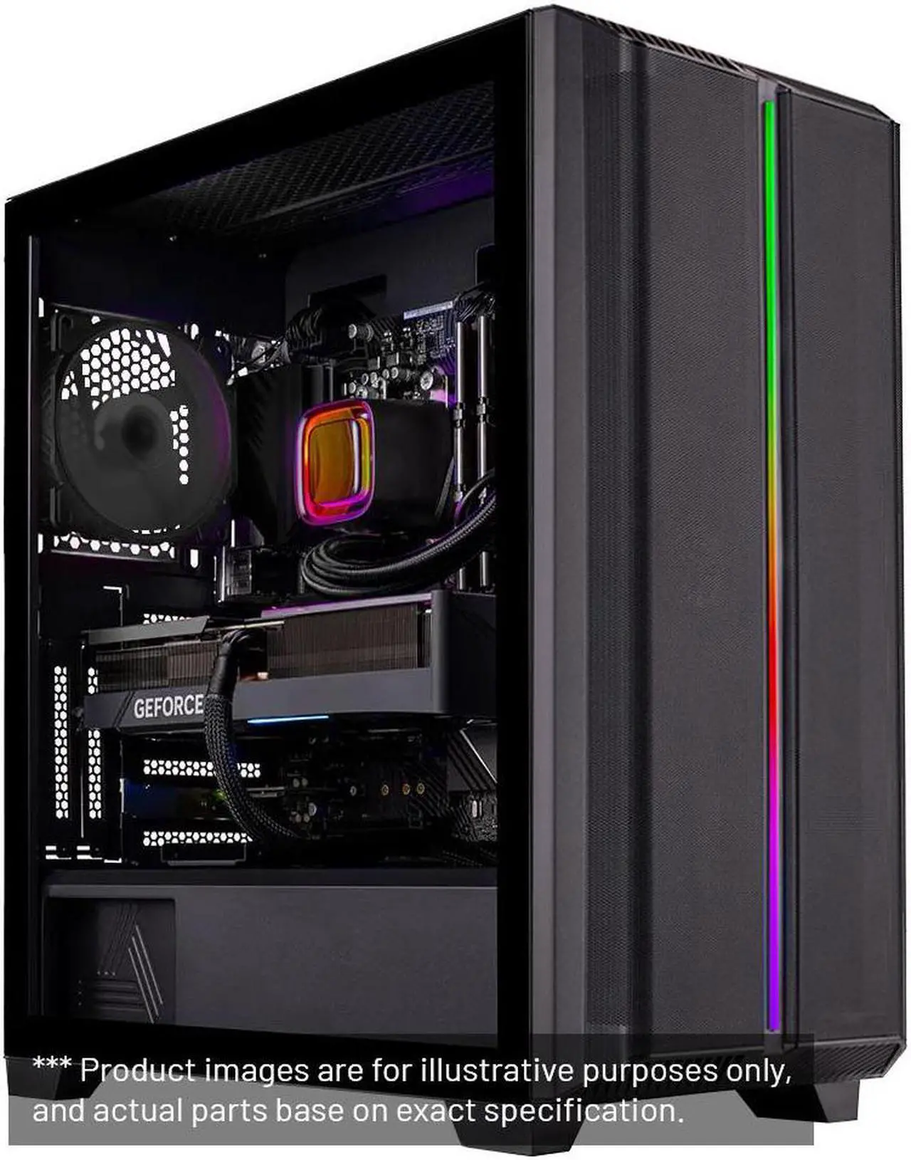 Main image of Skytech Siege Gaming PC Desktop AMD Ryzen 7 7700X 4.5 GHz, NVIDIA RTX 4070, 1TB NVME SSD, 32GB DDR5 RAM RGB, 750W GOLD PSU, 360mm AIO, 11AC Wi-Fi, Windows 11 Home 64-bit