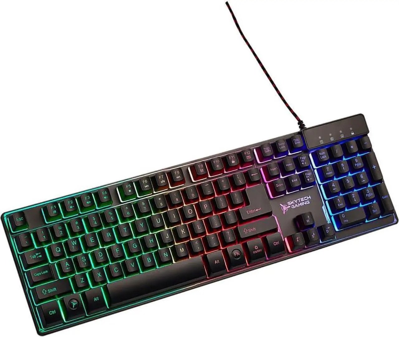 Alt view image 3 of 5 - Skytech Gaming Classic K-1000 RGB Gaming Keyboard, 104 Keys USB Wired Keyboard, Customizable Chroma RGB Backlighting, 19 Anti-Ghosting Keys, Multimedia Function Keys, Support Windows 7/10/11 -Black