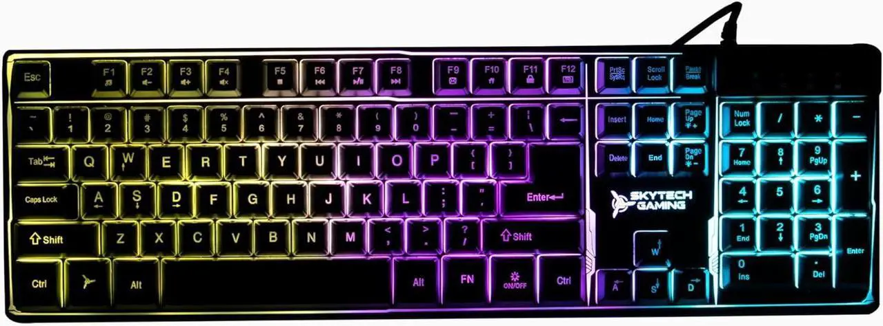 Alt view image 4 of 5 - Skytech Gaming Classic K-1000 RGB Gaming Keyboard, 104 Keys USB Wired Keyboard, Customizable Chroma RGB Backlighting, 19 Anti-Ghosting Keys, Multimedia Function Keys, Support Windows 7/10/11 -Black