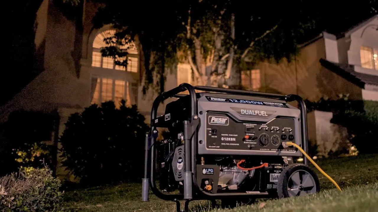 Alt view image 7 of 7 - Pulsar G12KBN-SG Heavy Duty Portable Dual Fuel Generator - 9500 Rated Watts & 12000 Peak Watts - Gas & LPG - Electric Start - Transfer Switch & RV Ready - CARB Compliant