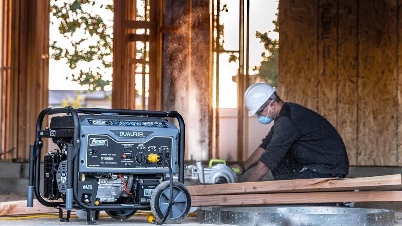 Alt view image 3 of 7 - Pulsar G12KBN-SG Heavy Duty Portable Dual Fuel Generator - 9500 Rated Watts & 12000 Peak Watts - Gas & LPG - Electric Start - Transfer Switch & RV Ready - CARB Compliant