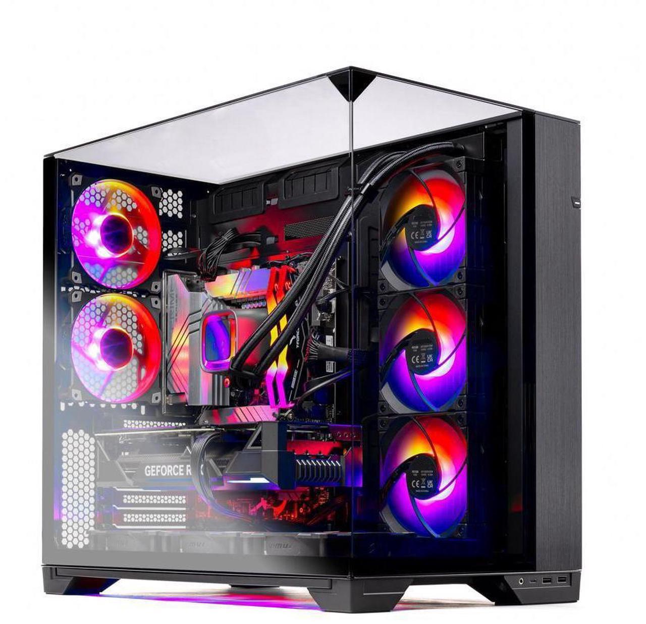 Alt view image 4 of 7 - Skytech O11 Vision Gaming PC Desktop, Ryzen 7 7800X3D 4.2 GHz (5GHz Turbo), NVIDIA RTX 5070 Ti 16GB GDDR7, 1TB Gen4 SSD, 32GB DDR5 RAM 6000 RGB, 850W GOLD ATX 3.0 PSU, 360mm AIO , Wi-Fi, Win 11 Home