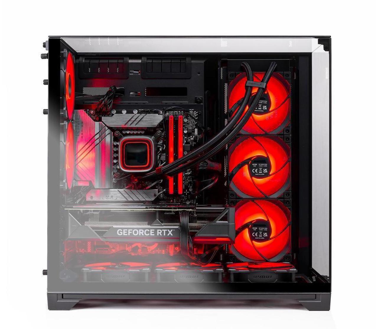Alt view image 5 of 7 - Skytech O11 Vision Gaming PC Desktop, Ryzen 7 7800X3D 4.2 GHz (5GHz Turbo), NVIDIA RTX 5070 Ti 16GB GDDR7, 1TB Gen4 SSD, 32GB DDR5 RAM 6000 RGB, 850W GOLD ATX 3.0 PSU, 360mm AIO , Wi-Fi, Win 11 Home