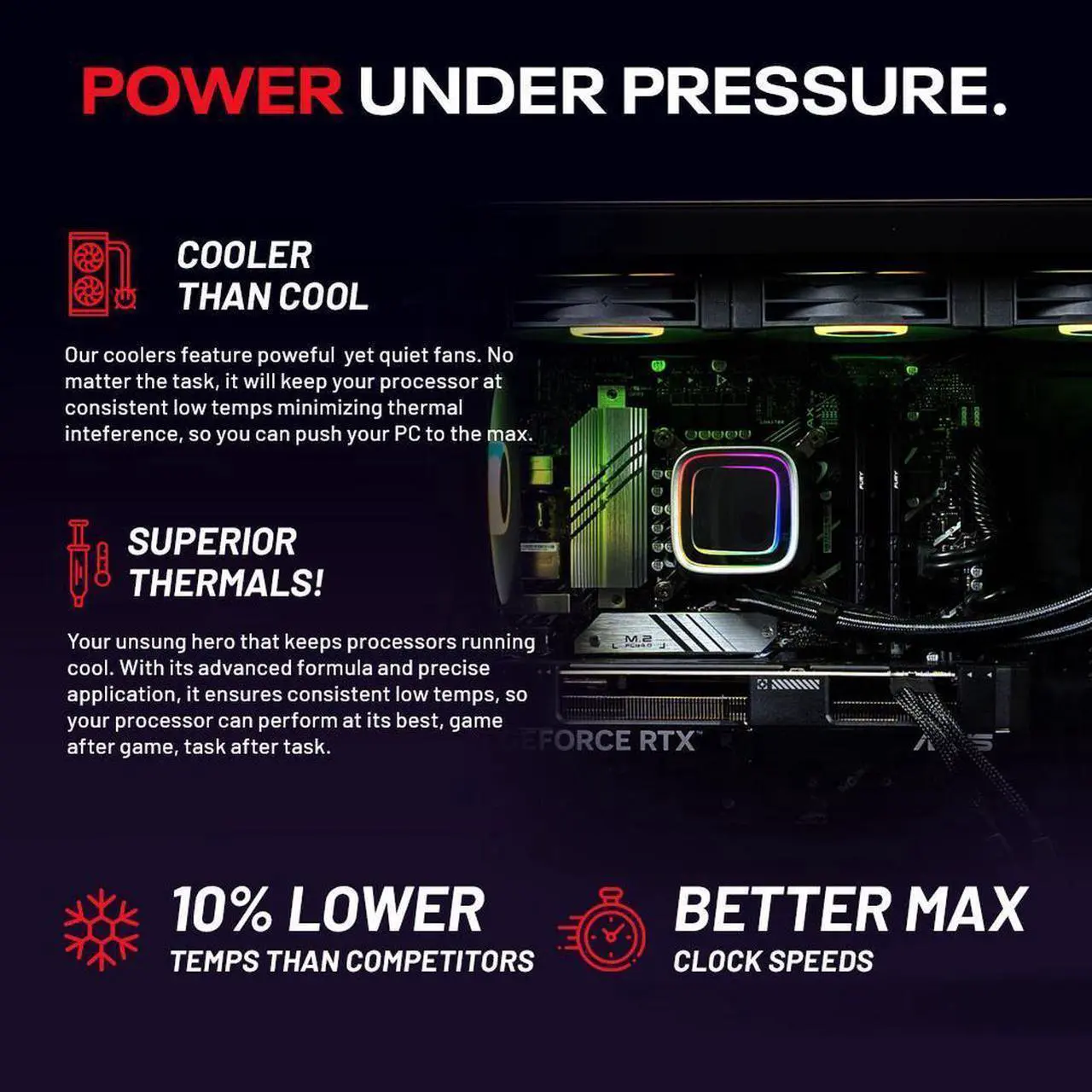 Alt view image 4 of 6 - Skytech Rampage Gaming PC Desktop, Intel i7 13700F 2.1 GHz (5.1GHz Turbo Boost), NVIDIA RTX 5070 12GB GDDR7, 1TB Gen4 SSD, 32GB DDR5 RAM 6000 RGB, 850W GOLD PSU, 360mm ARGB AIO , Wi-Fi, Win 11 Home