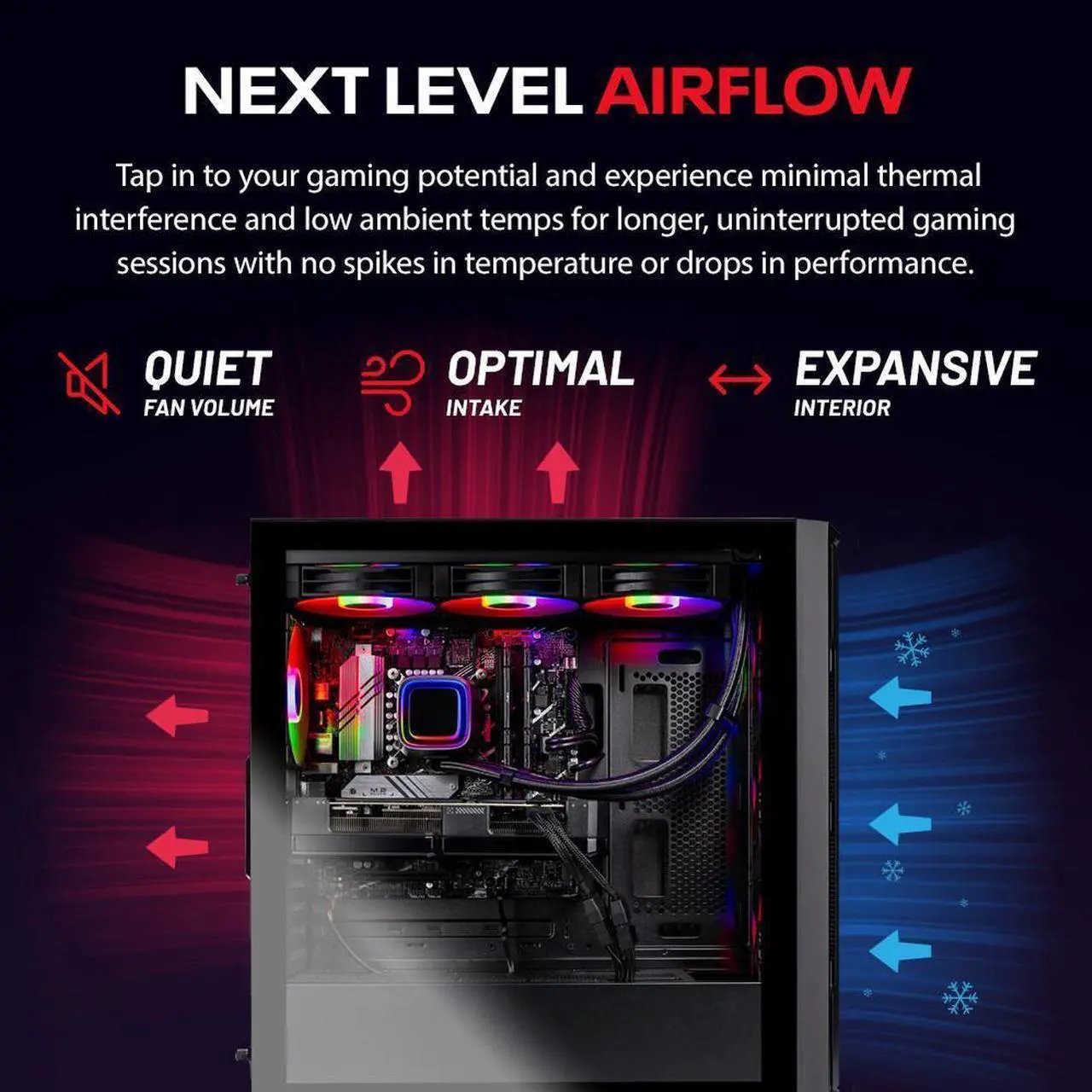 Alt view image 5 of 6 - Skytech Rampage Gaming PC Desktop, Intel i7 13700F 2.1 GHz (5.1GHz Turbo Boost), NVIDIA RTX 5070 12GB GDDR7, 1TB Gen4 SSD, 32GB DDR5 RAM 6000 RGB, 850W GOLD PSU, 360mm ARGB AIO , Wi-Fi, Win 11 Home
