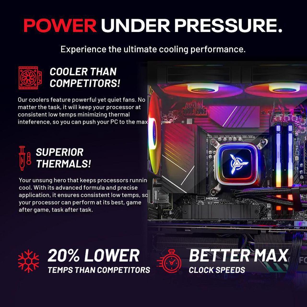 Alt view image 3 of 7 - Skytech King 95 Gaming PC Desktop, Ryzen 7 9700X 3.8 GHz (5.5GHz Turbo), NVIDIA RTX 5080 16GB, 2TB Gen4 NVMe SSD, 32GB DDR5 RAM 6000 RGB, 850W GOLD ATX 3 PSU, 360mm ARGB AIO , Wi-Fi, Win 11