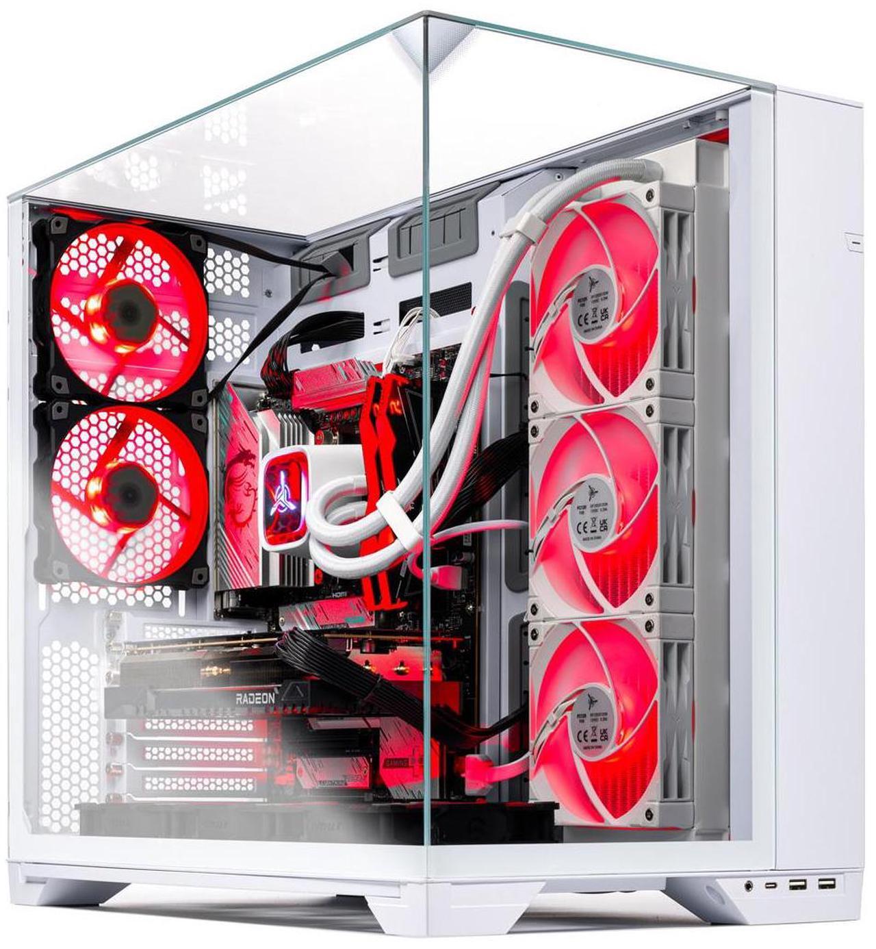 Alt view image 3 of 11 - Skytech O11 Vision Gaming PC Desktop, Ryzen 9 9900X3D 4.4 GHz (5.5GHz Turbo Boost), AMD RX 9070 XT 16GB GDDR6, 1TB Gen4 NVMe SSD, 32GB DDR5 RAM 6000 RGB, 850W GOLD PSU, Wi-Fi, Win 11