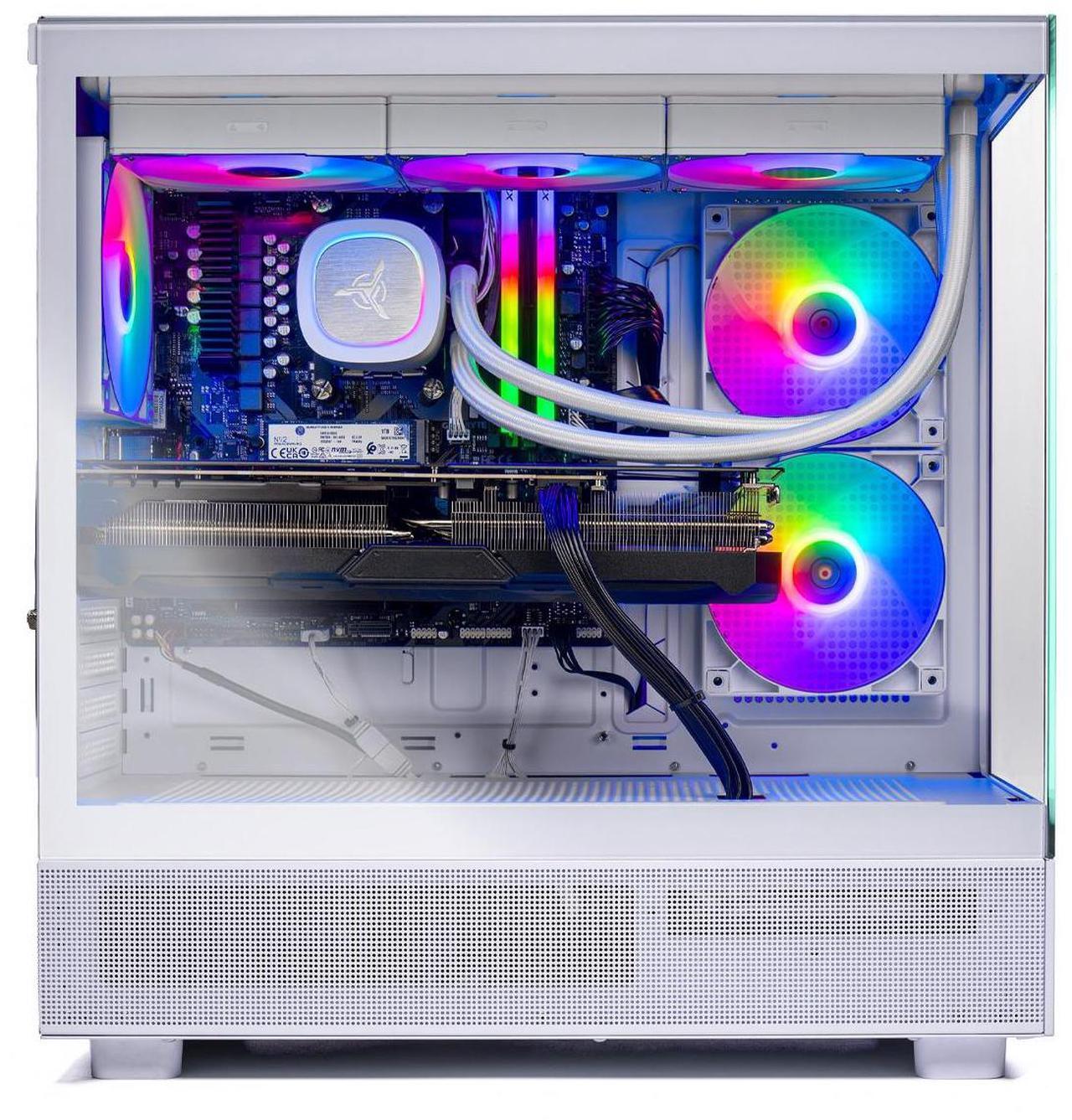 Alt view image 7 of 7 - Skytech Azure Gaming PC Desktop, Ryzen 7 9800X3D 4.7 GHz (5.2 GHz Turbo Boost), AMD RX 9070 XT 16GB GDDR6, 2TB Gen4 NVME SSD, 32GB DDR5 RAM 6000 RGB, 1000W GOLD PSU, Wi-Fi, Win 11