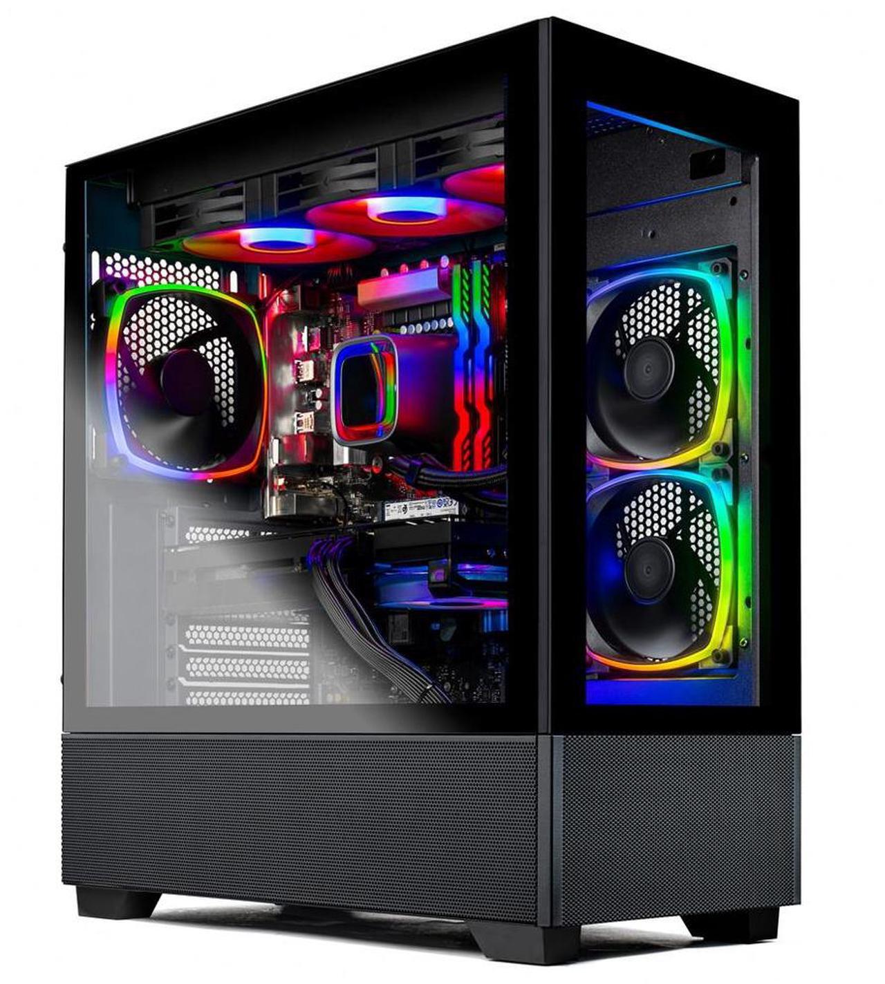 Alt view image 5 of 7 - Skytech Azure Gaming PC Desktop, Ryzen 7 7700X 4.5 GHz (5.4GHz Turbo), NVIDIA RTX 5060 Ti 16GB GDDR7, 2TB Gen4 NVMe SSD, 32GB DDR5 RAM RGB, 750W GOLD PSU, 360mm ARGB AIO , Wi-Fi, Win 11