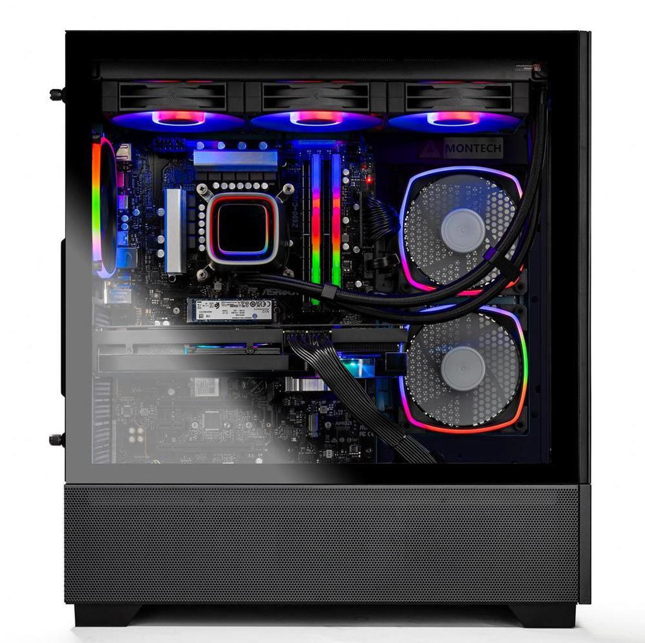 Alt view image 6 of 7 - Skytech Azure Gaming PC Desktop, Ryzen 7 7700X 4.5 GHz (5.4GHz Turbo), NVIDIA RTX 5060 Ti 16GB GDDR7, 2TB Gen4 NVMe SSD, 32GB DDR5 RAM RGB, 750W GOLD PSU, 360mm ARGB AIO , Wi-Fi, Win 11