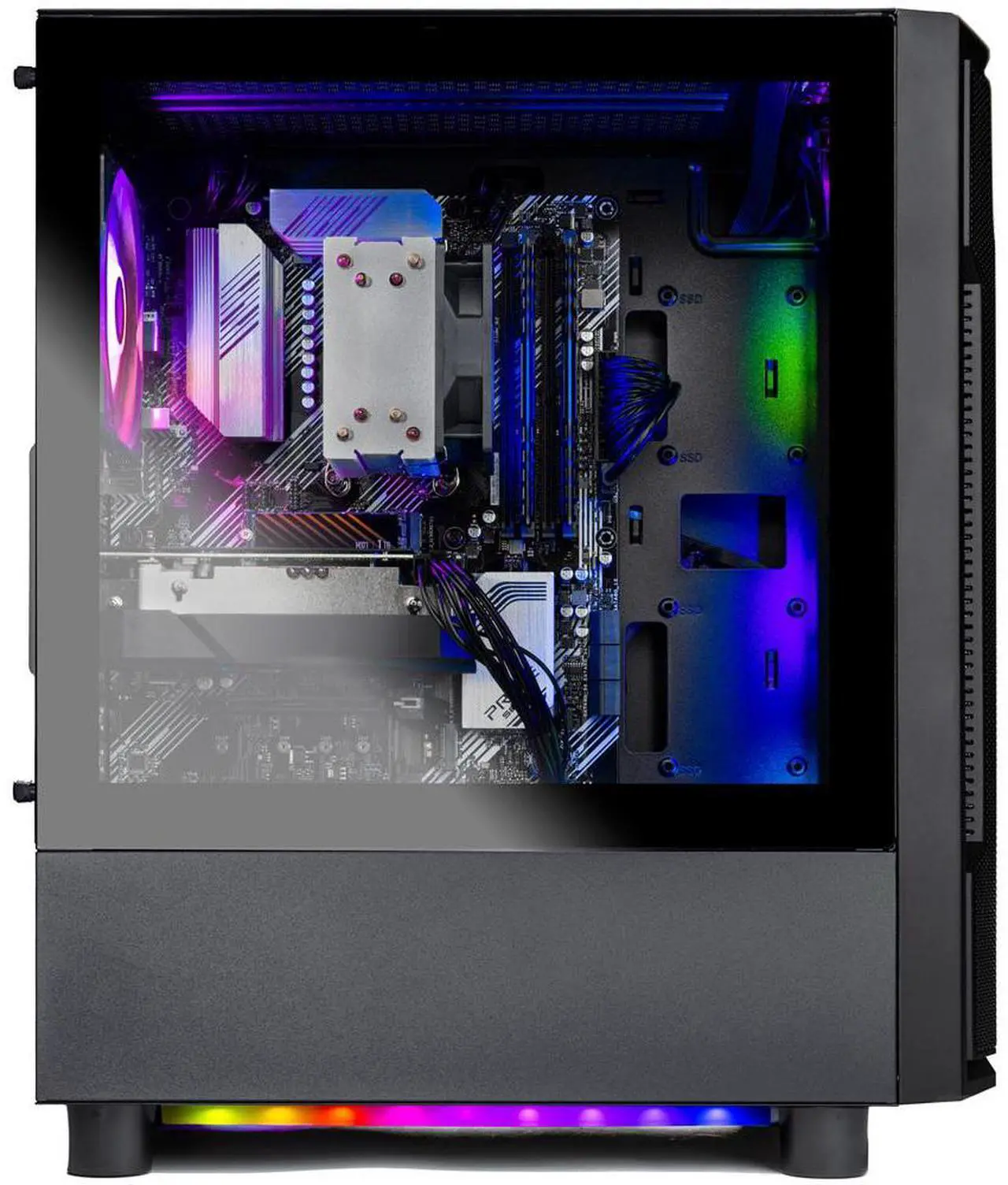 Alt view image 2 of 7 - Skytech Shadow Gaming PC Desktop, Intel i5 14400F 2.5 GHz (4.7GHz Turbo), NVIDIA RTX 5060 8GB, 1TB NVMe SSD, 16GB DDR5 RAM 6000, 650W GOLD PSU, Wi-Fi, Win 11