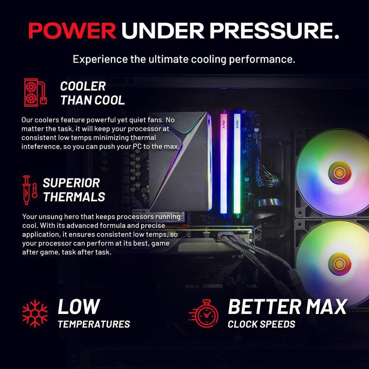 Alt view image 4 of 8 - Skytech Azure Gaming PC Desktop, Intel i5 14400F 2.5 GHz (4.7GHz Turbo), NVIDIA RTX 5060 8GB, 1TB NVMe SSD, 32GB DDR5 RAM 5200 RGB, 650W GOLD PSU, Wi-Fi, Win 11
