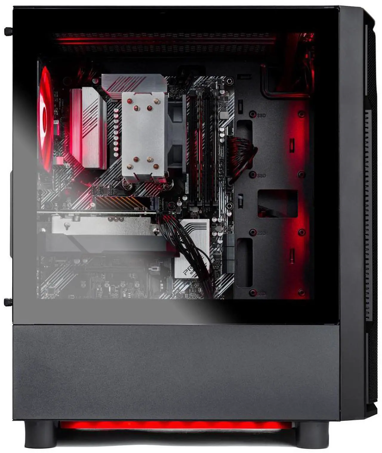 Alt view image 5 of 7 - Skytech Shadow Gaming PC Desktop, Ryzen 7 7700 3.8 GHz (5.3GHz Turbo), AMD RX 9060 XT 16GB, 1TB Gen4 NVMe SSD, 32GB DDR5 RAM 5200 RGB, 650W GOLD PSU, Wi-Fi, Win 11