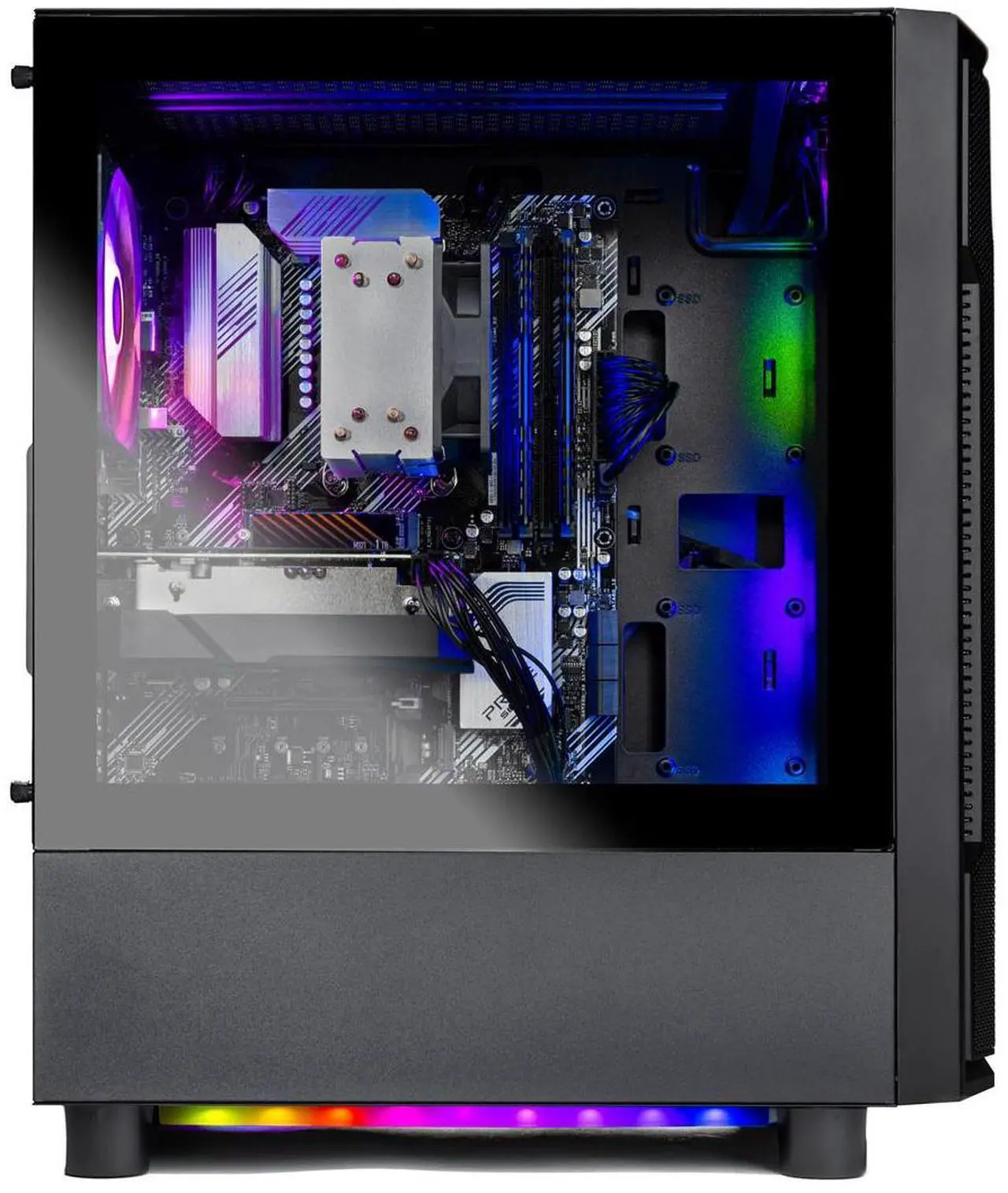 Alt view image 4 of 7 - Skytech Shadow Gaming PC Desktop, Ryzen 7 7700 3.8 GHz (5.3GHz Turbo), AMD RX 9060 XT 16GB, 1TB Gen4 NVMe SSD, 32GB DDR5 RAM 5200 RGB, 650W GOLD PSU, Wi-Fi, Win 11