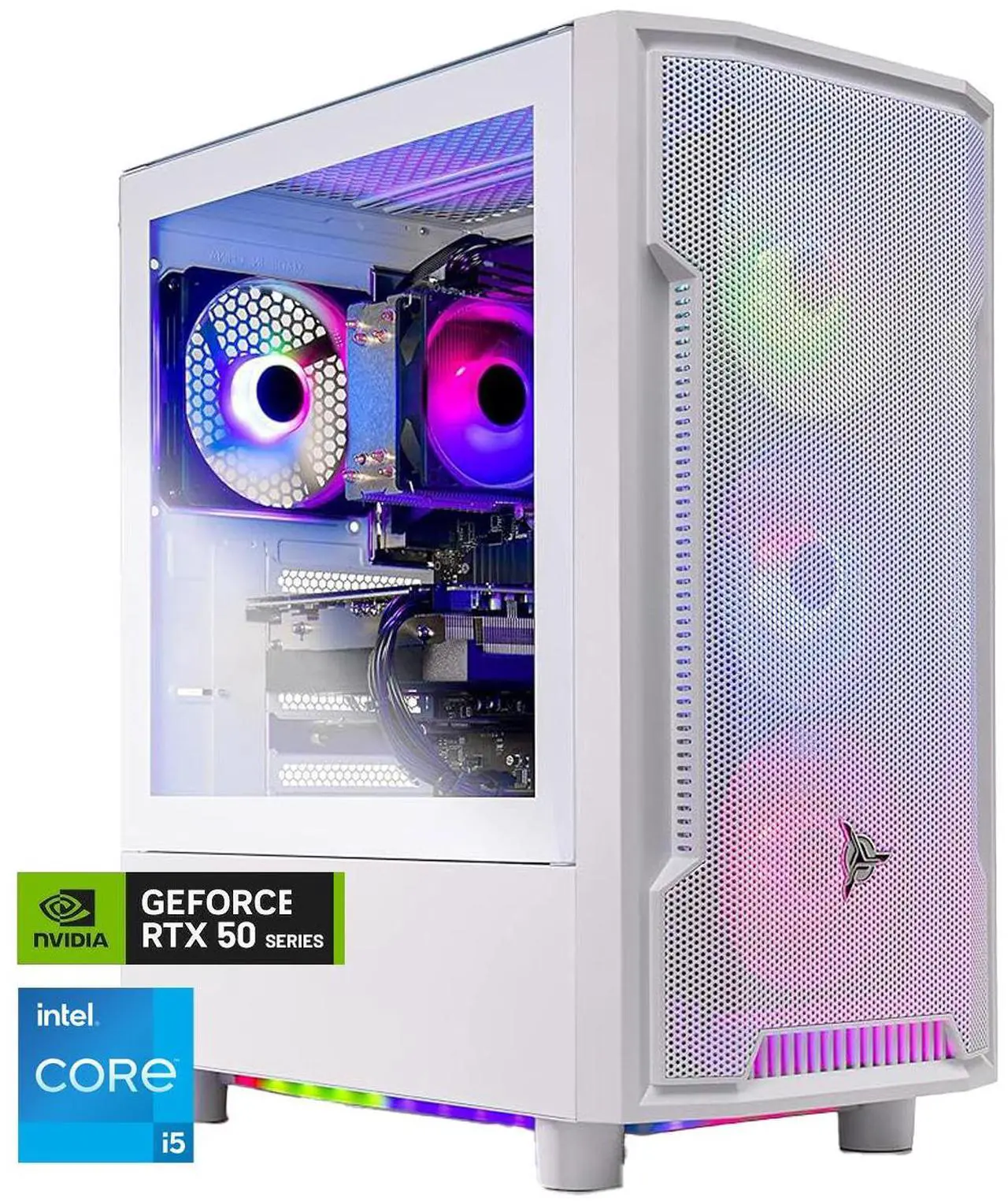 Main image of Skytech Archangel Gaming PC Desktop, Intel i5 13400F 2.5 GHz (4.6GHz Turbo), NVIDIA RTX 5060 Ti 8GB, 1TB NVMe SSD, 32GB DDR5 RAM 5200 RGB, 650W GOLD PSU, Wi-Fi, Win 11