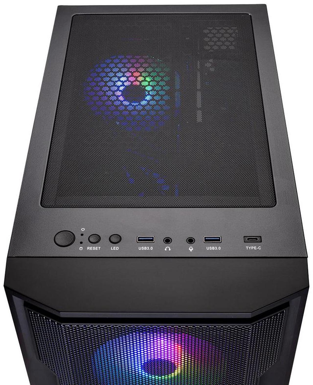 Alt view image 6 of 7 - Skytech Shadow Gaming PC Desktop, Ryzen 7 7700X 4.5 GHz (5.4GHz Turbo), AMD RX 7600 8GB , 1TB NVMe SSD, 32GB DDR5 RAM 5200 RGB, 600W GOLD PSU, 240mm ARGB AIO, Wi-Fi, Win 11