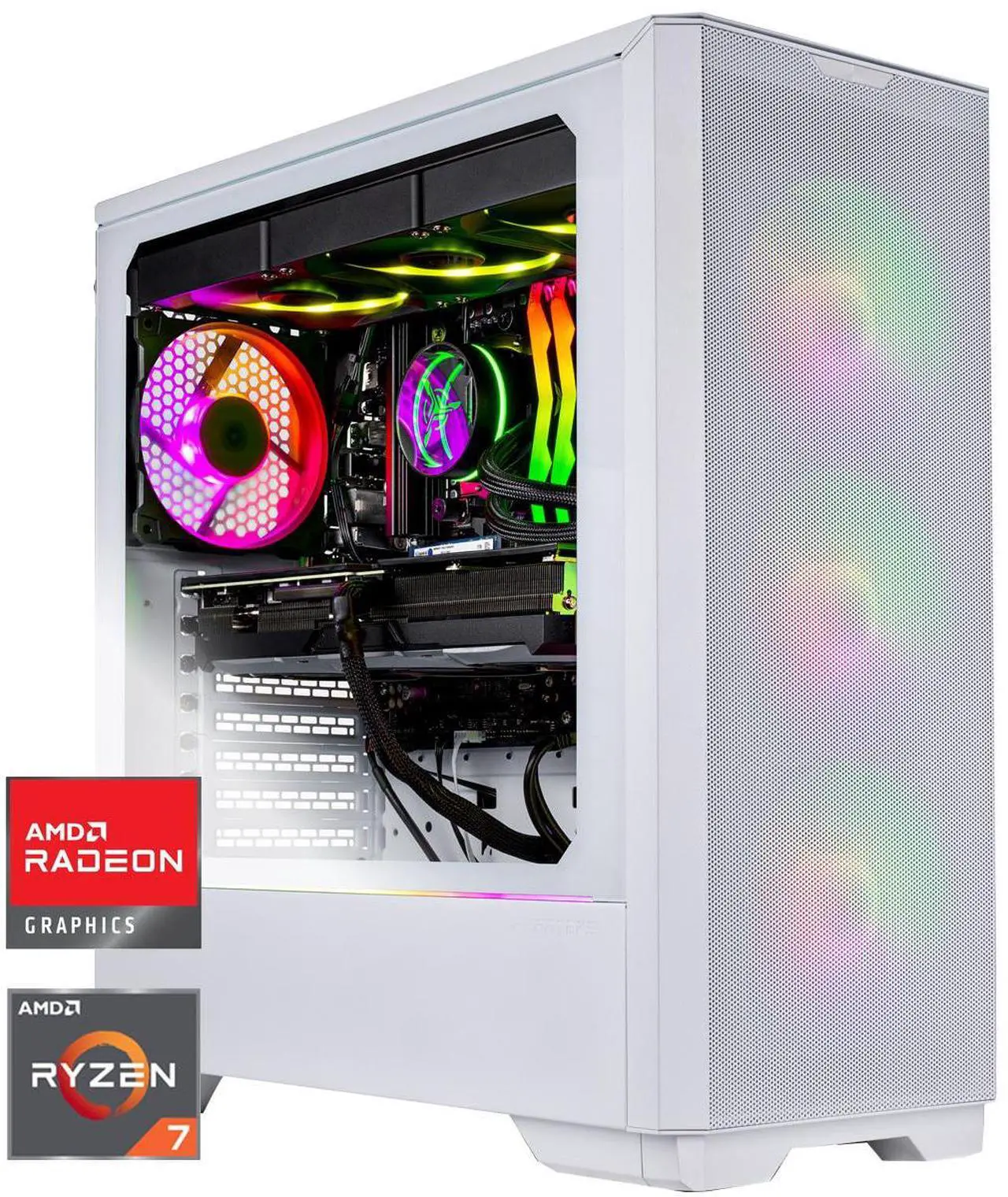 Main image of Skytech Eclipse Lite Gaming PC Desktop, Ryzen 7 9700X 3.8 GHz (5.5GHz Turbo), AMD RX 9060 XT 8GB, 1TB Gen4 NVMe SSD, 32GB DDR5 RAM 5200 RGB, 650W GOLD PSU, 360mm ARGB AIO , Wi-Fi, Win 11
