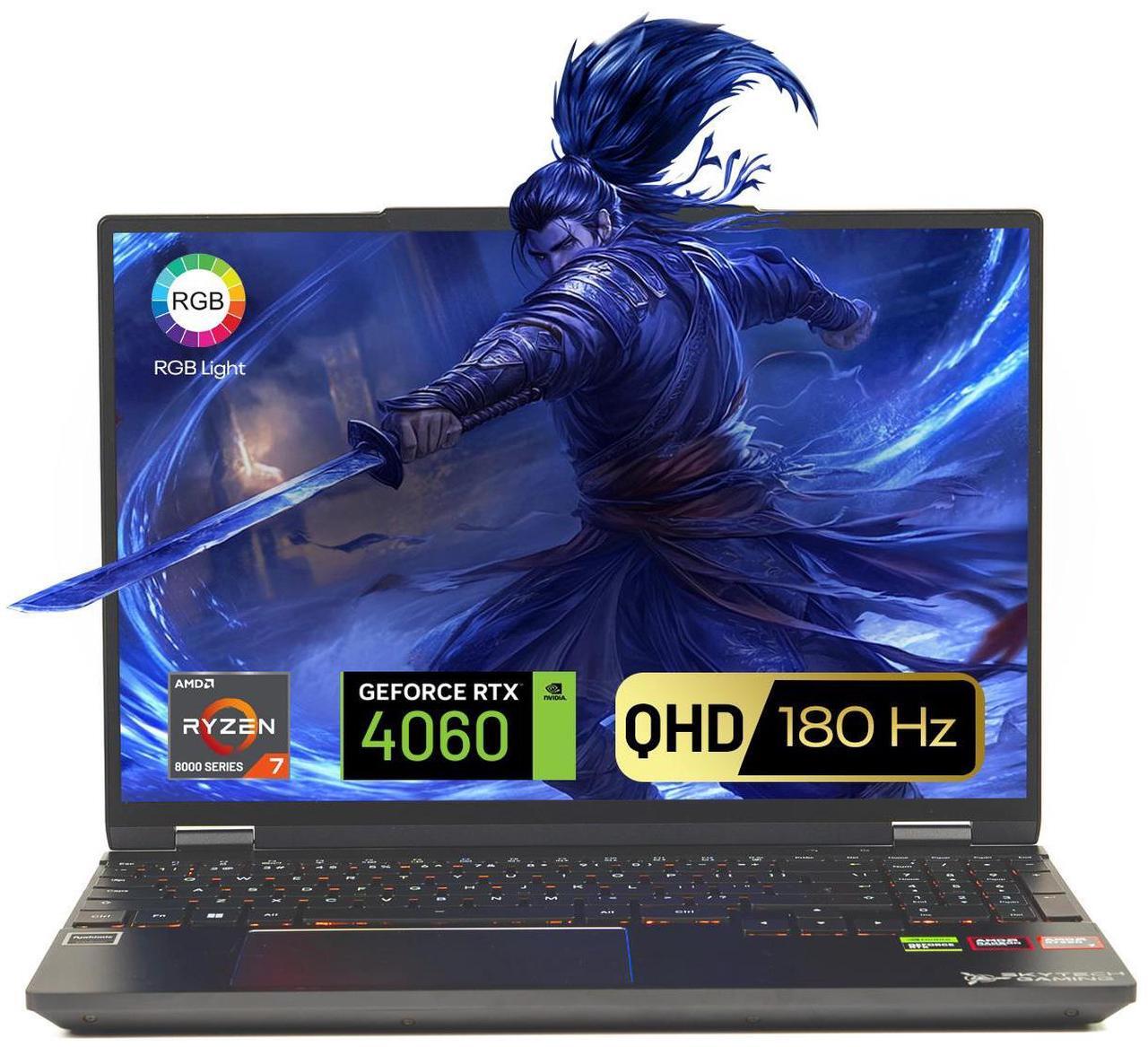 Main image of Skytech Gaming Noir 15.3"180Hz- AMD Ryzen 7 8745H(4.9GHz Turbo Boost), NVIDIA GeForce RTX 4060 8GB, 15.3 QHD 180Hz Display, 16GB DDR5, 1TB PCIe SSD, Wi-Fi 6, Nahimic Audio, RGB Backlit KB, Windows 11